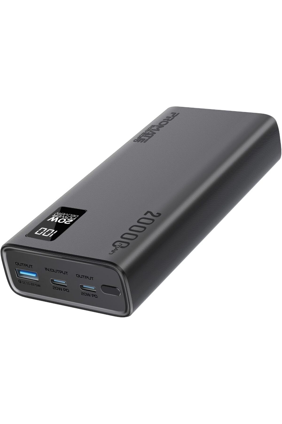 Promate-باور بانك 20000 مللي أمبير في الساعة فائق النحافة مع منفذ إدخال/إخراج USB-C بقوة 20 وات 1