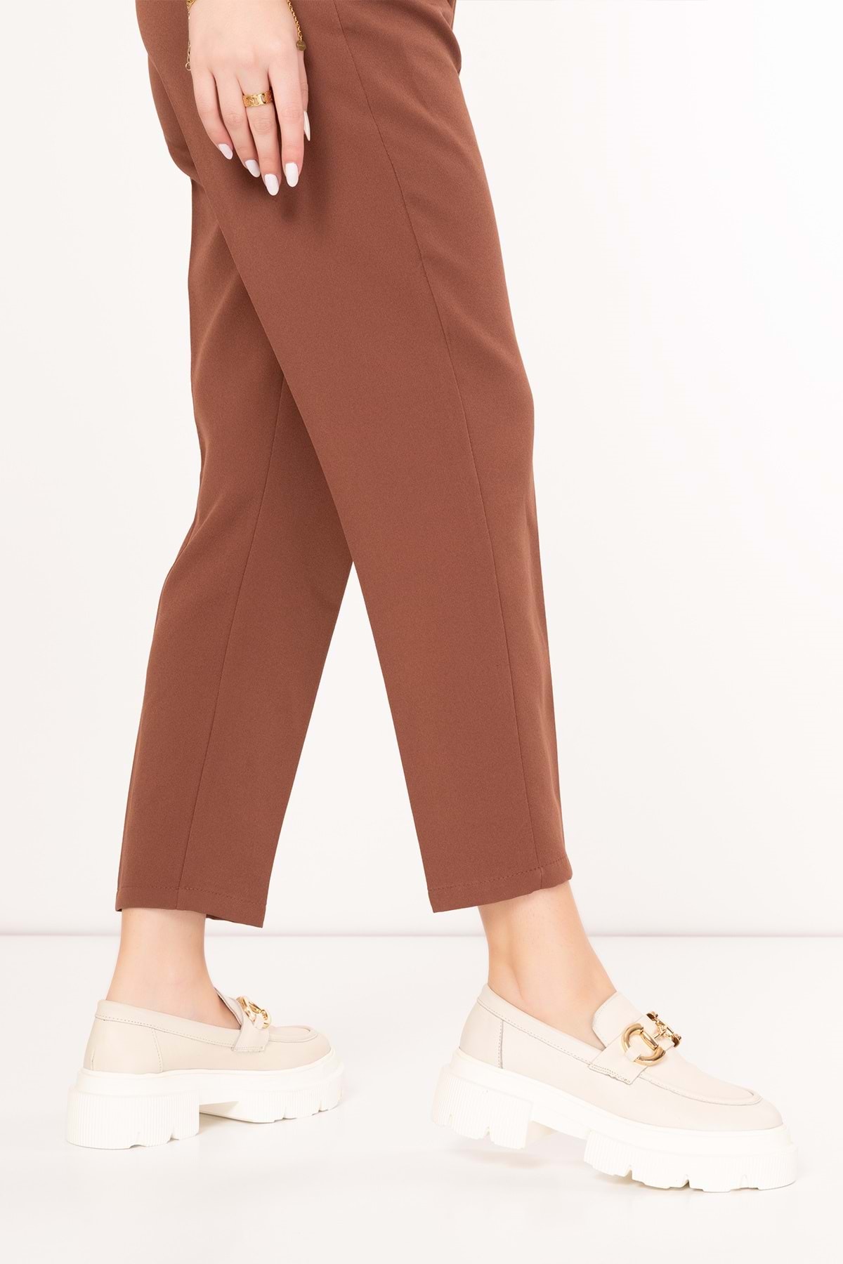 Gondol  Hakiki Deri Hafif Taban Tokalı Oxford Ayakkabı Wst.1318 - Görsel 5