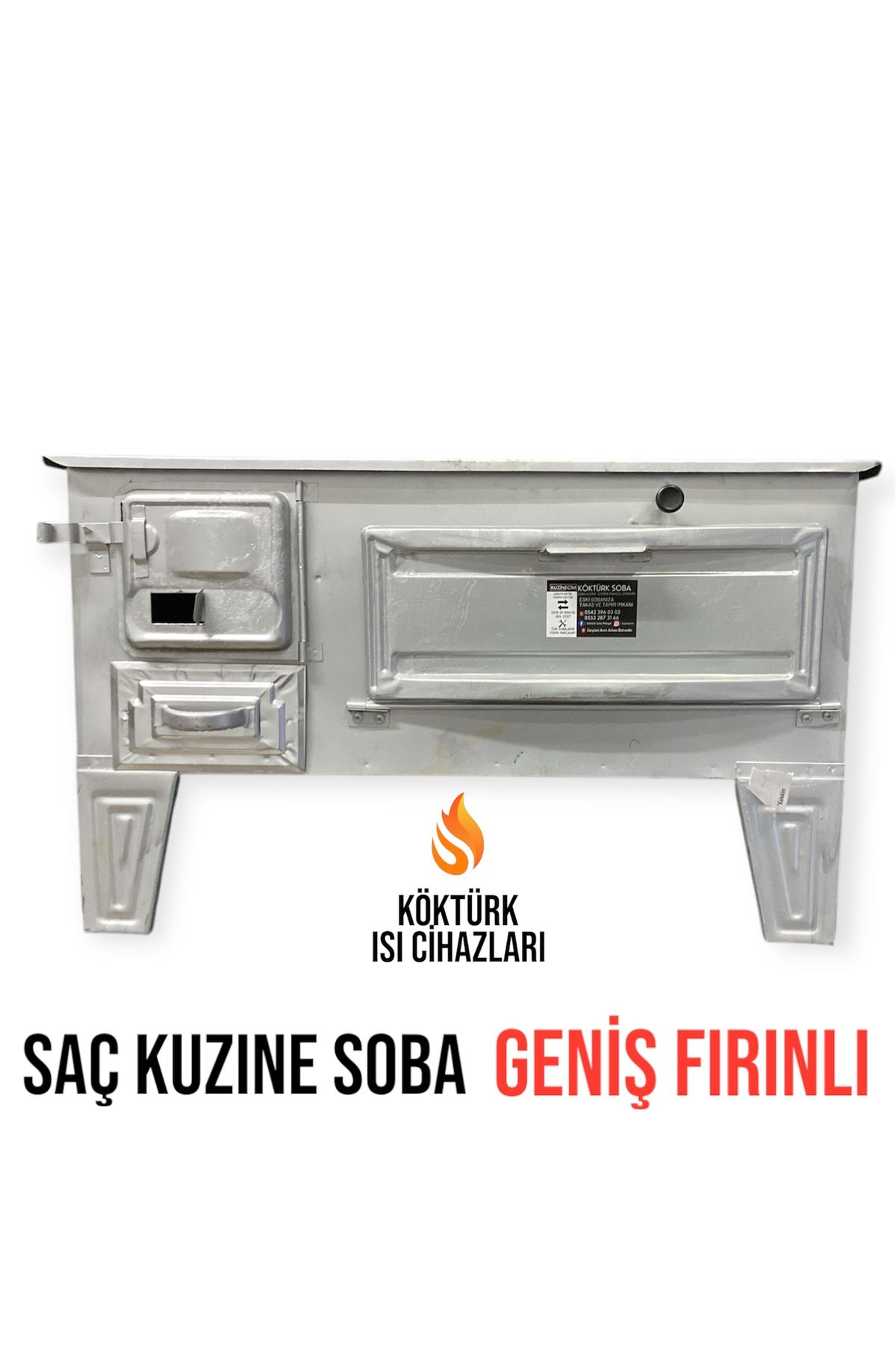 KUZİNECİM SAÇ KUZİNE SOBA GENİŞ FIRINLI