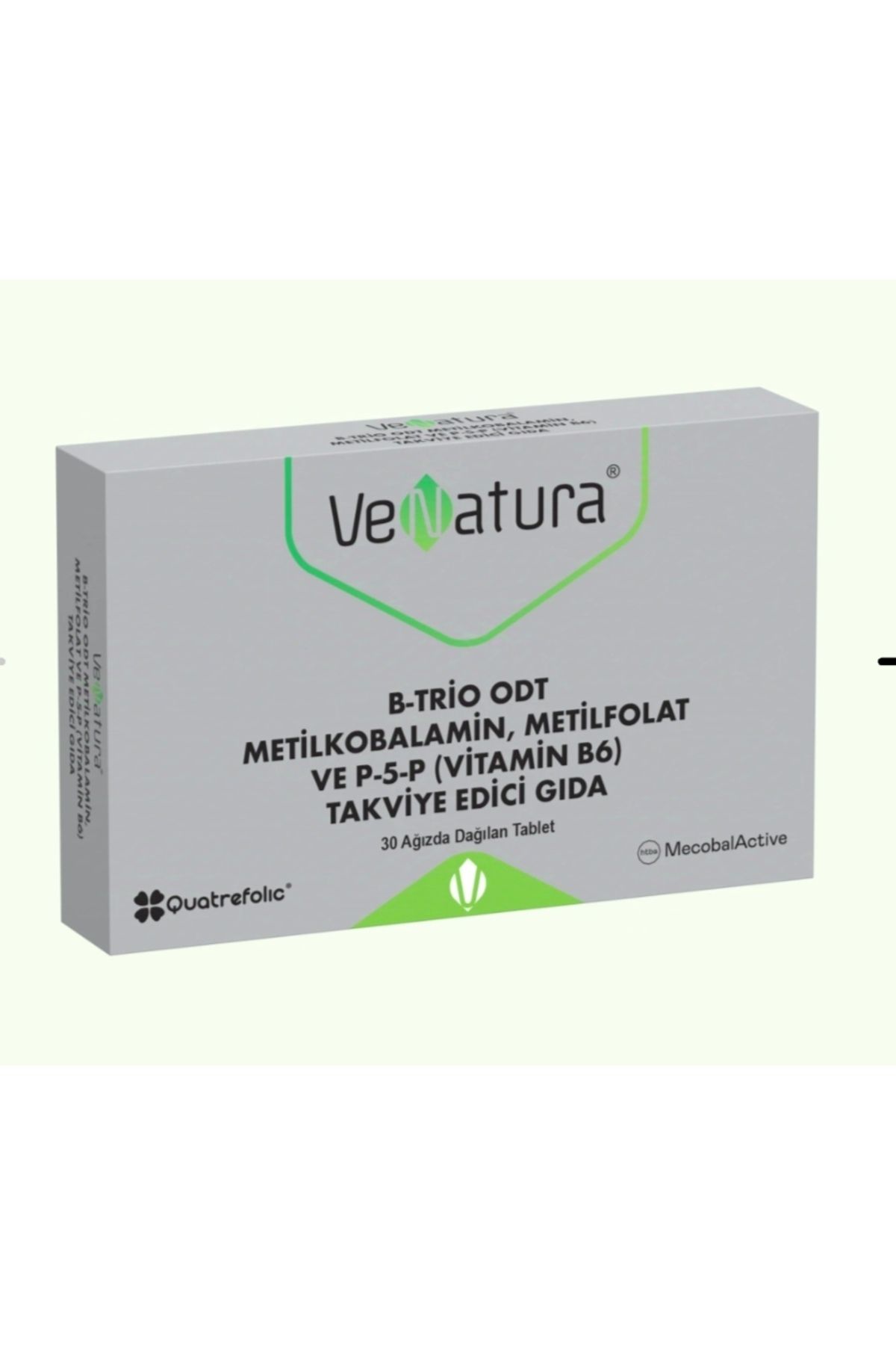 VeNatura B-Trio ODT Metilkobalamin, Metilfolat ve P-5-P (Vitamin B6)