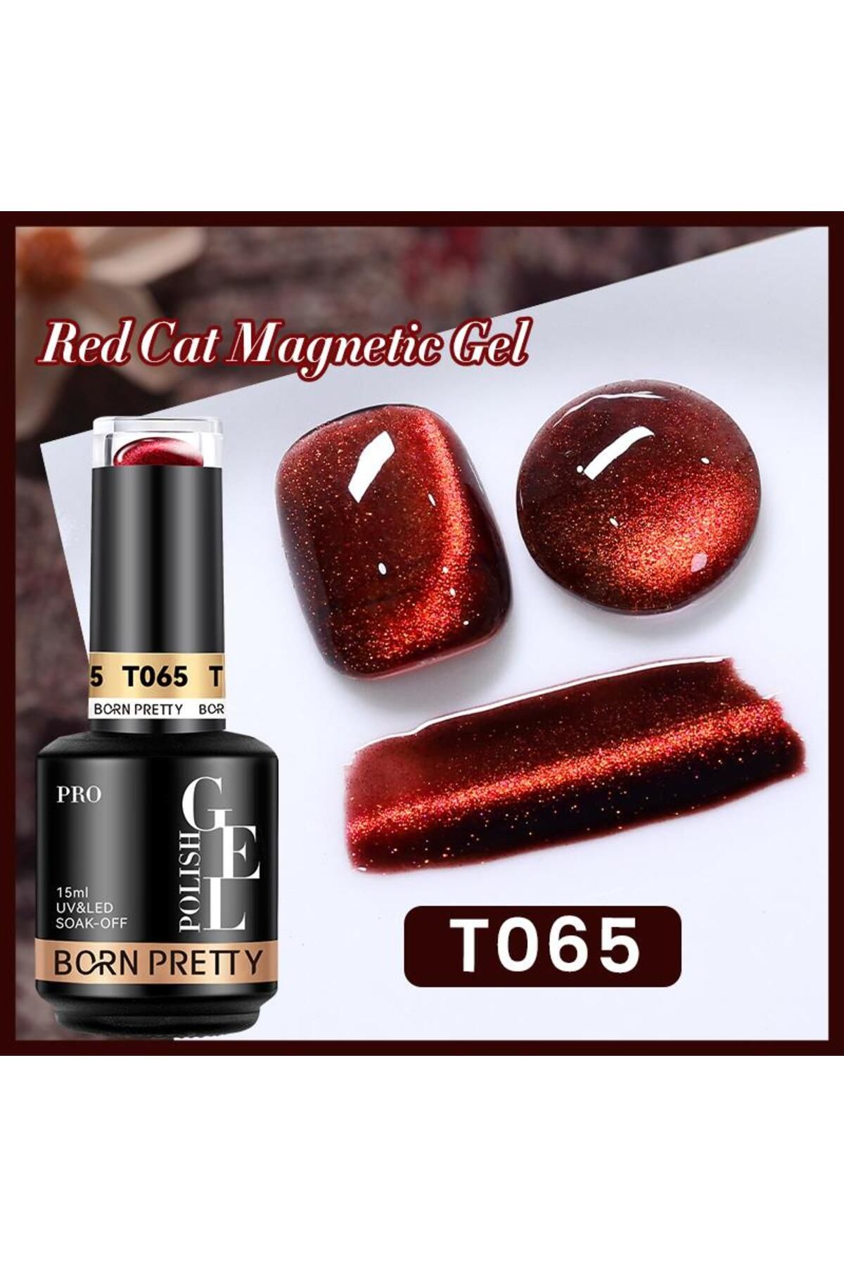 Born Pretty 15ml Hema Free Red Cat Magnetic Kalıcı oje T65