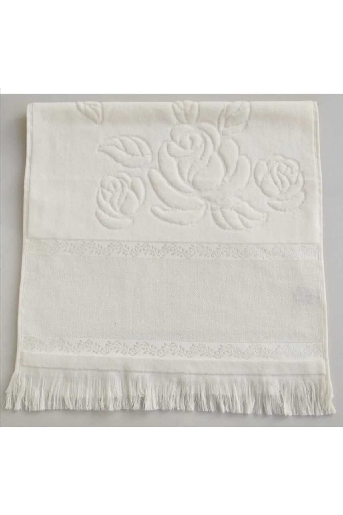 AYHOME-Evim Home Etamin Set Velvet Soft Hand Face Towel Set 6 Pieces 50 X 90 cm Plain Ecru Color Towels 3