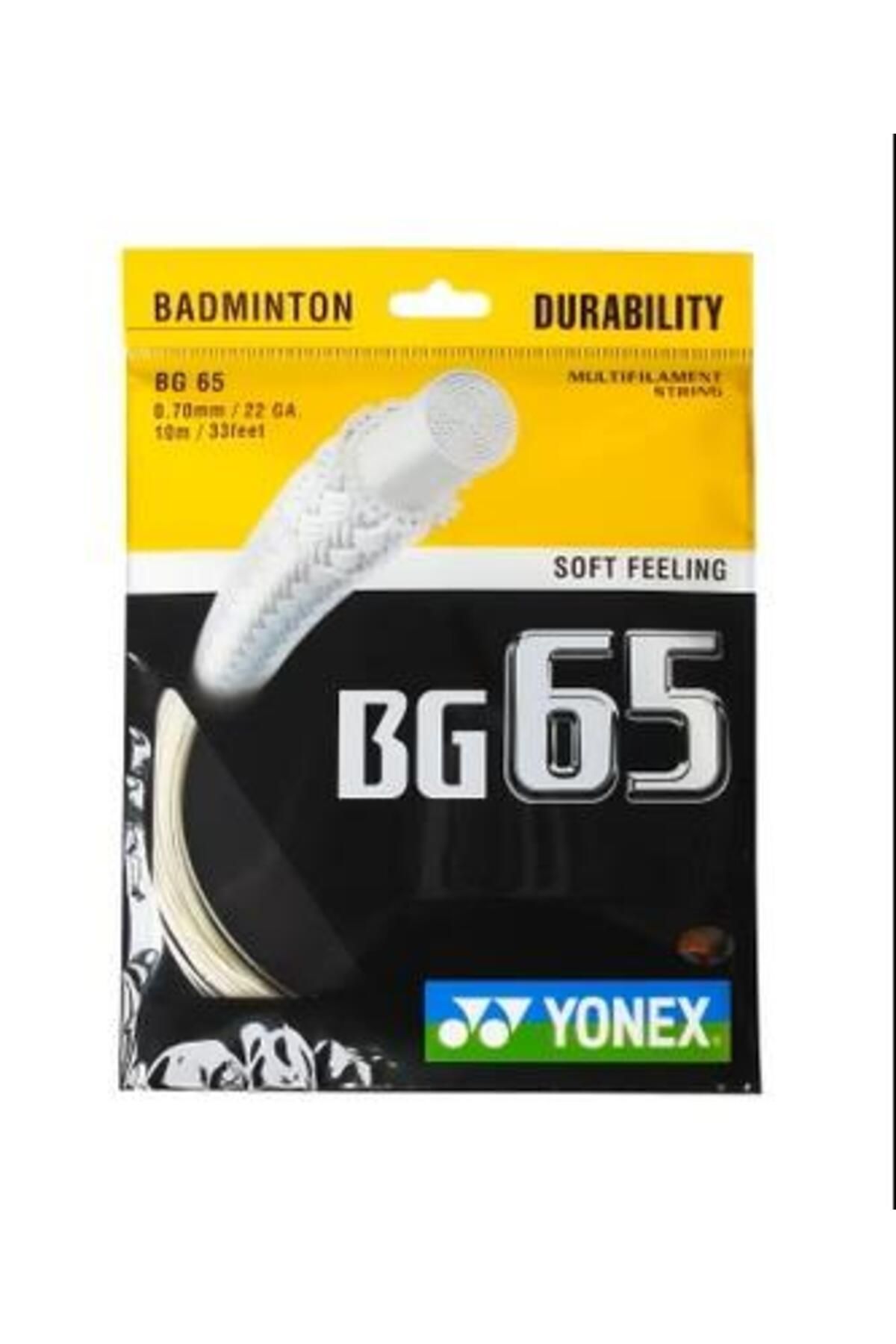 YONEX Bg 65 Badminton Kordajı Amber Beyazı 0.70mm (10M)