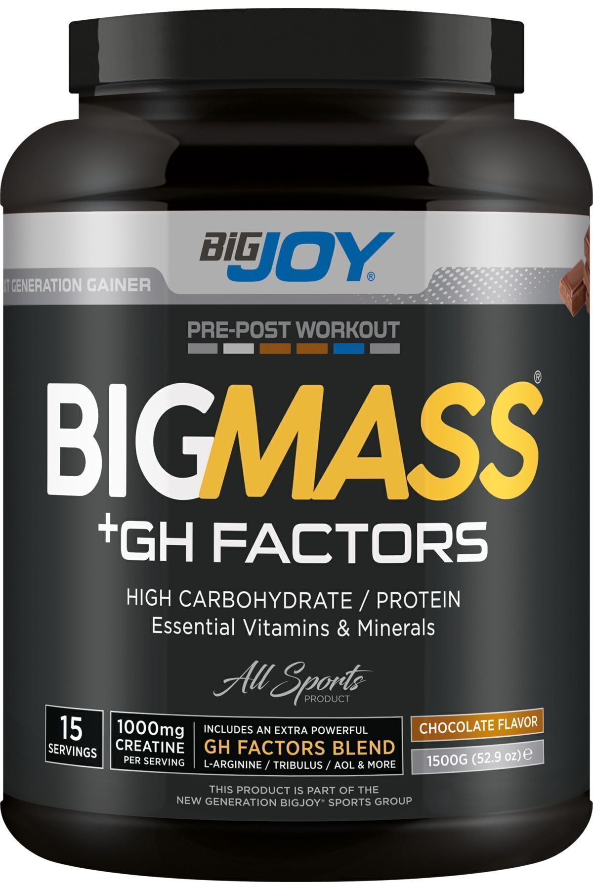 Bigjoy Sports Bigmass Gh Factors Mass Gainer 1500gr Çikolatalı Karbonhidrat High Carbonhidrate&protein&vitamins-3