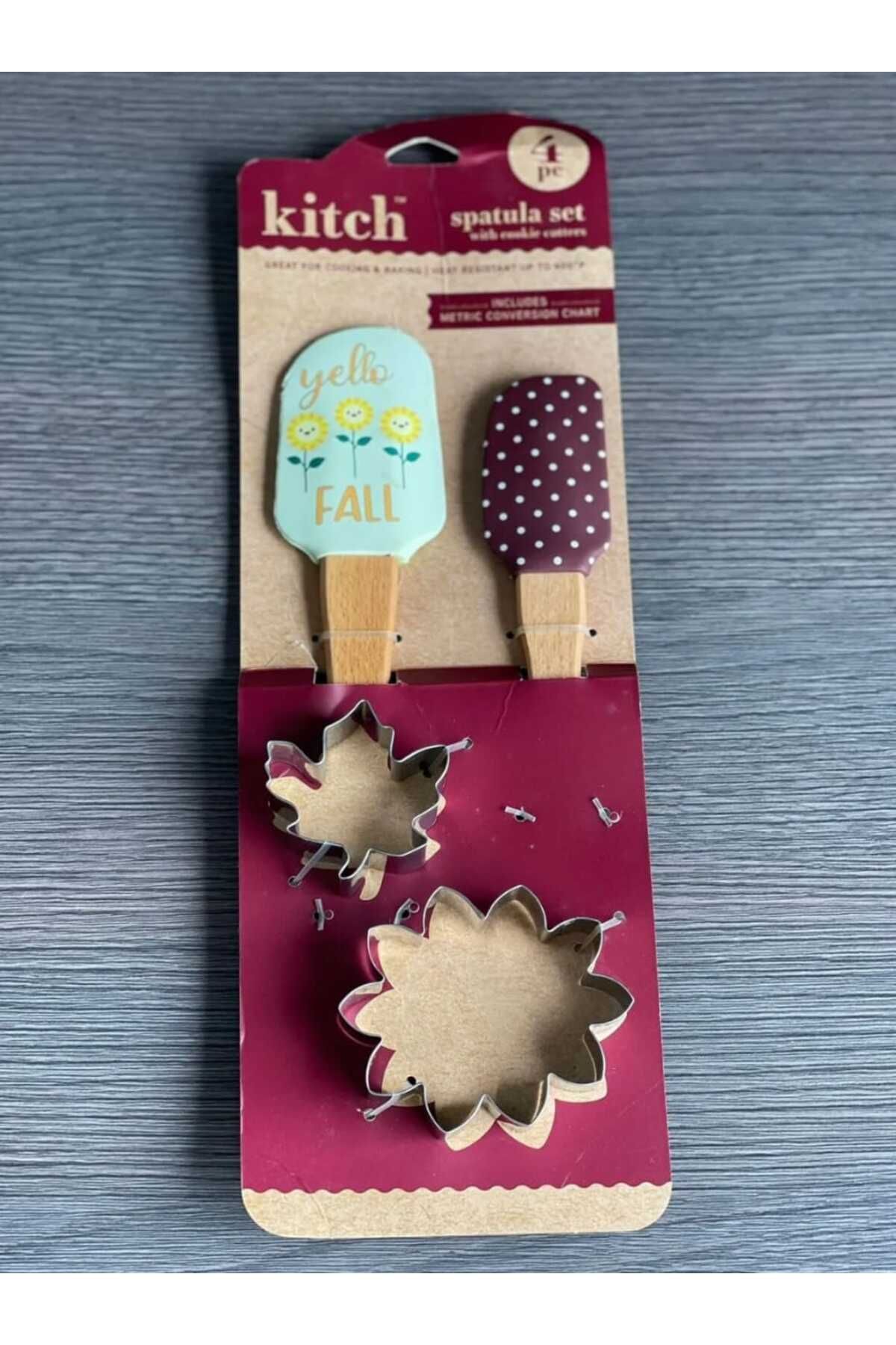 Demirhan Group 4 LÜ SİLİKON KURABİYE KALIPLI SPATULA SET