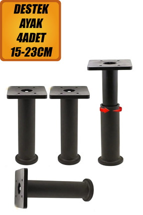 NUBLADO Golwo Ayarlanabilir Destek Ayağı 15 X 23 Cm Siyah Ayak Mobilya Kanepe...