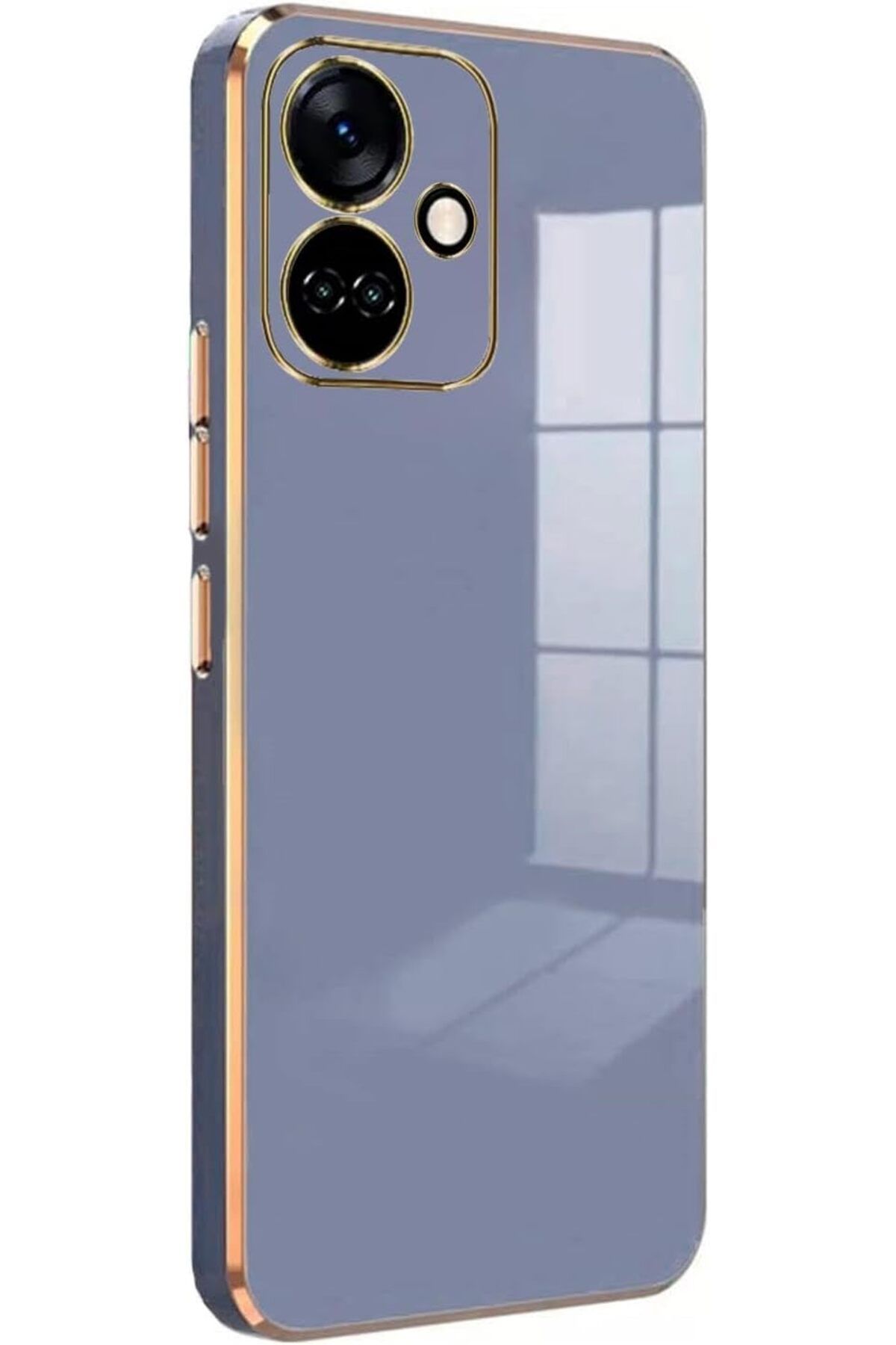 STOREMAX nffashopm TECNO Camon 19 Pro Kılıf Olive Plated Lavanta Grisi [Camon 19 Pro ile Uyumlu Kılıf - L