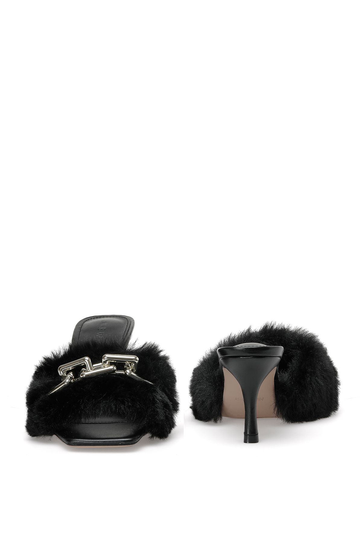 Nine West-Czarne kapcie damskie Amore 2pr 5