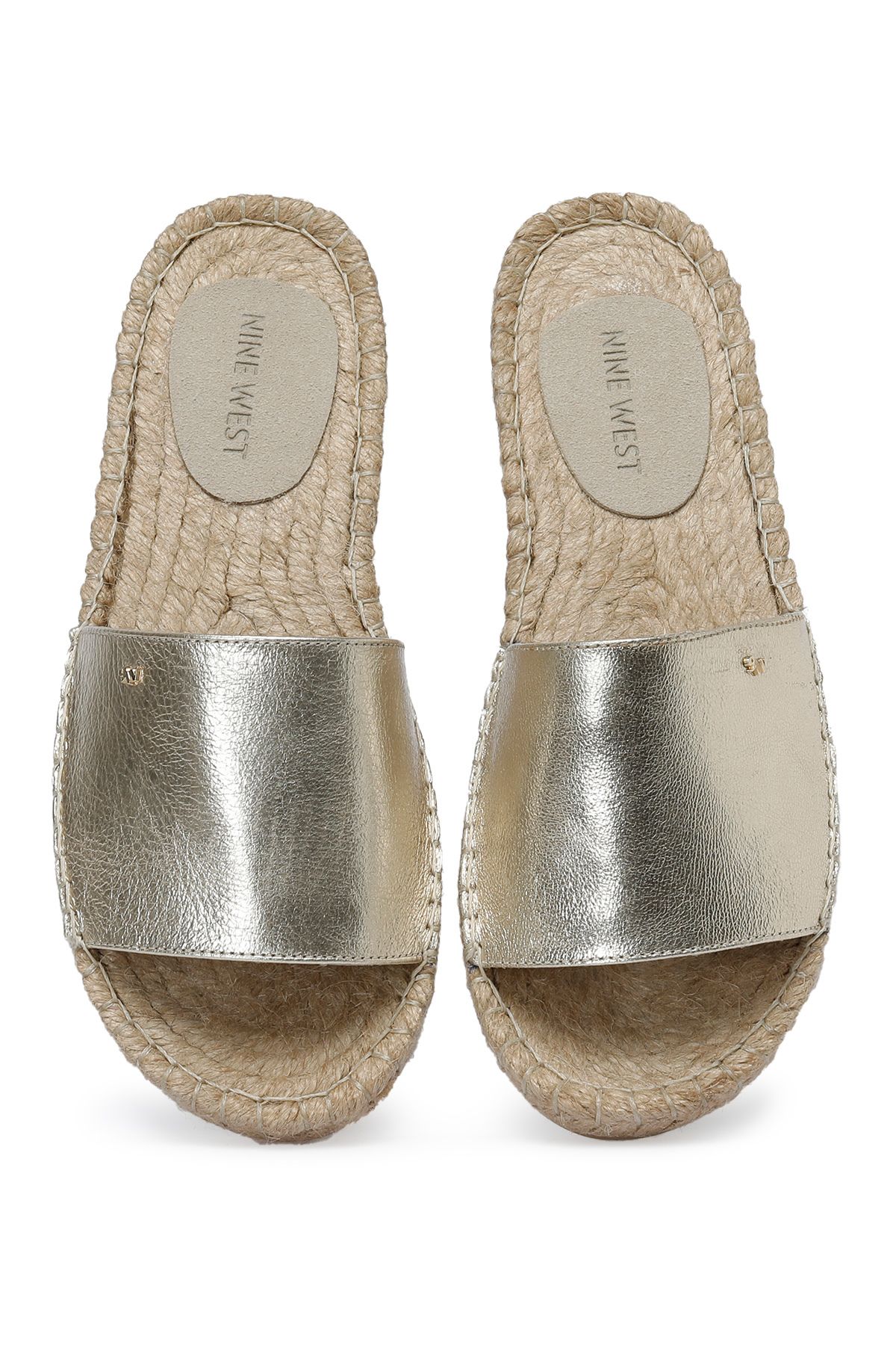 Nine West-Joju 3Fx Złote Kapcie Damskie 4