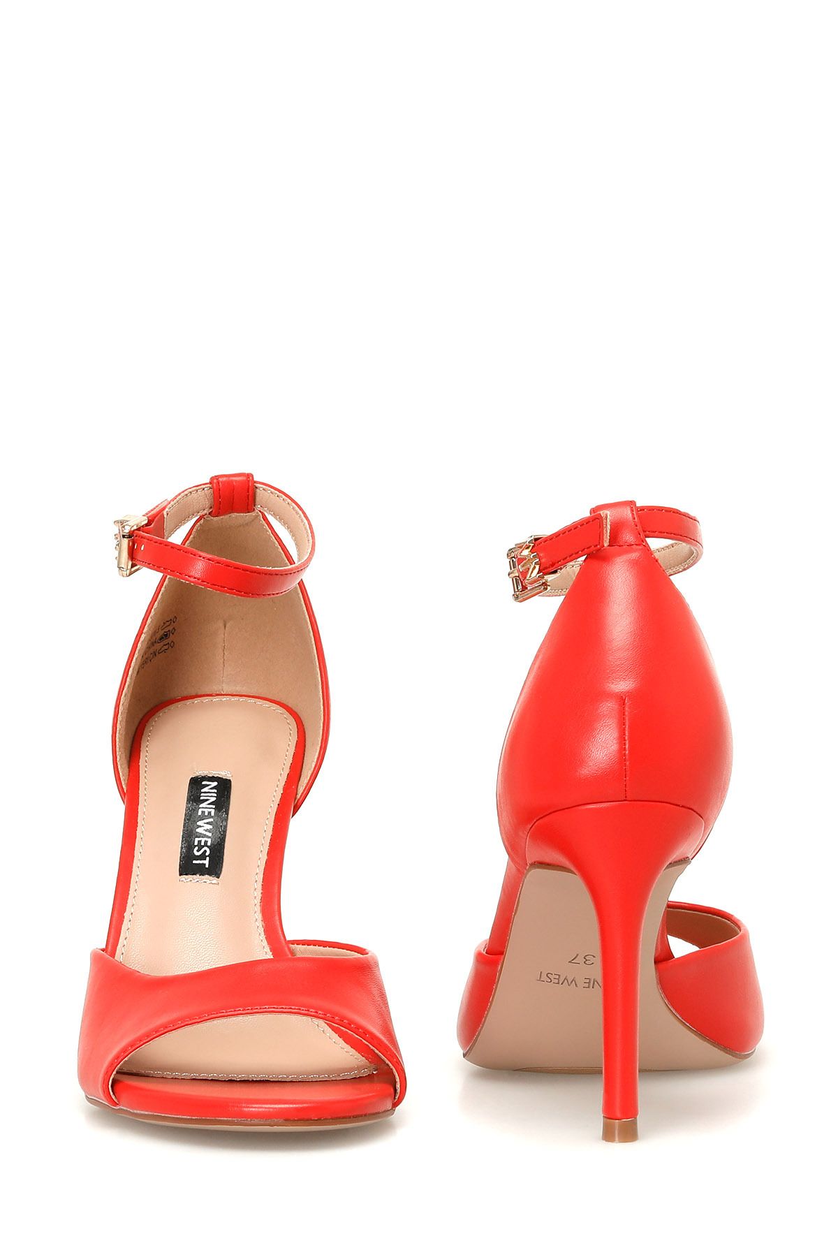 Nine West-Sandały damskie na obcasie Perra 3Fx Red 5