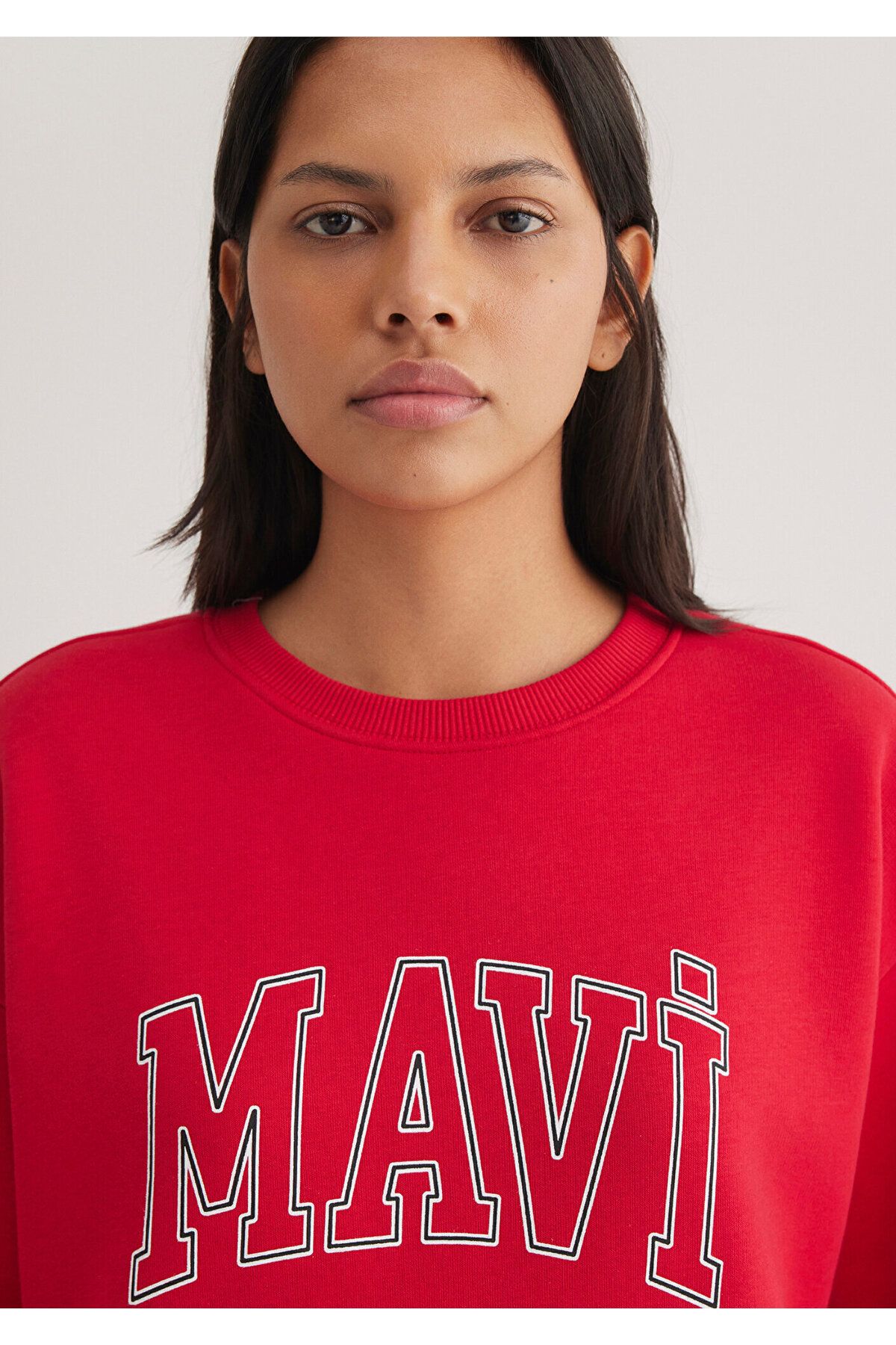 Mavi-Rotes Sweatshirt mit Logo-Print 1611192 -70467 6