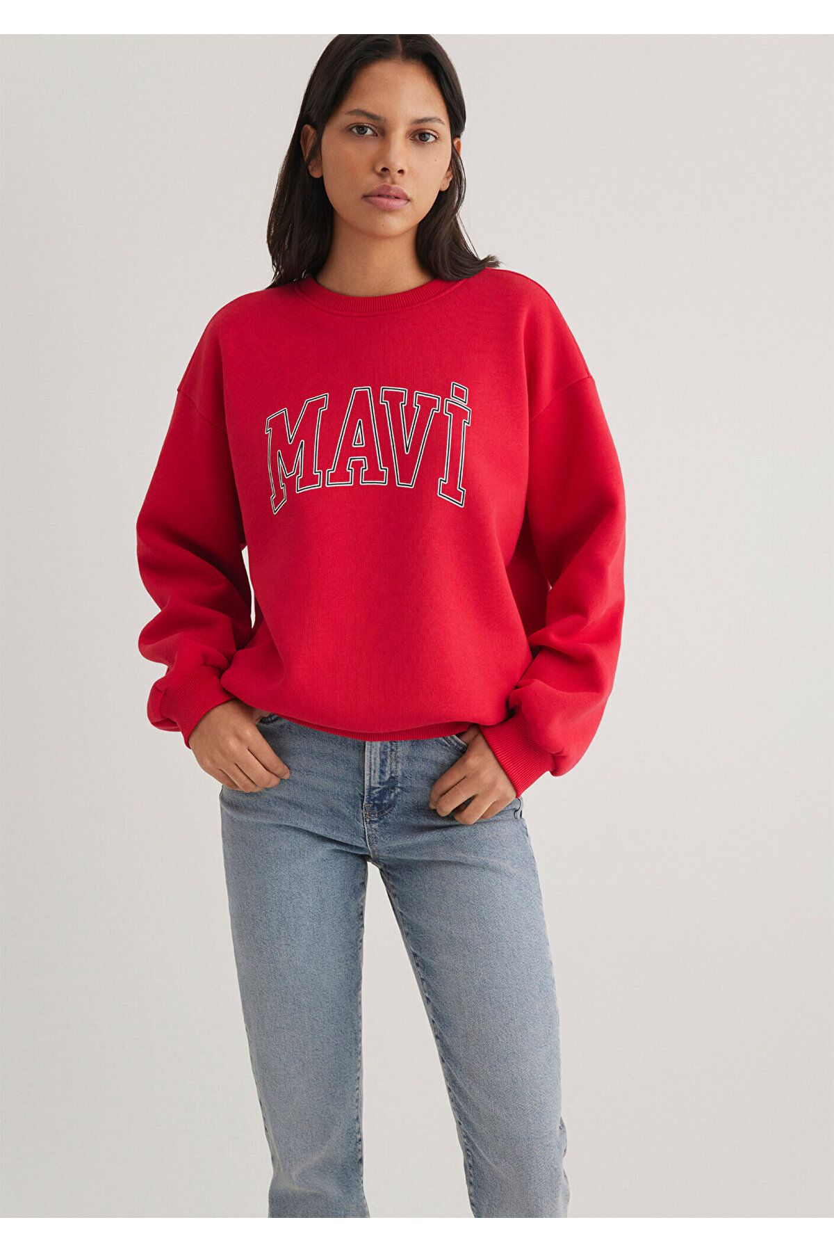 Mavi-Rotes Sweatshirt mit Logo-Print 1611192 -70467 3