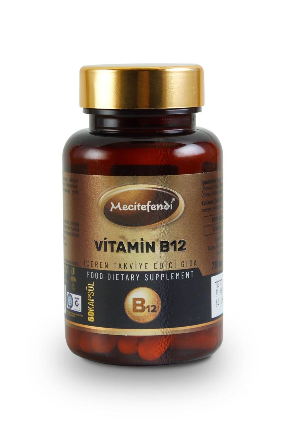 Mecitefendi MECİTEFENDİ VİTAMİN B12 İÇEREN TAKVİYE EDİCİ GIDA( 60 KAPSÜL*730MG)