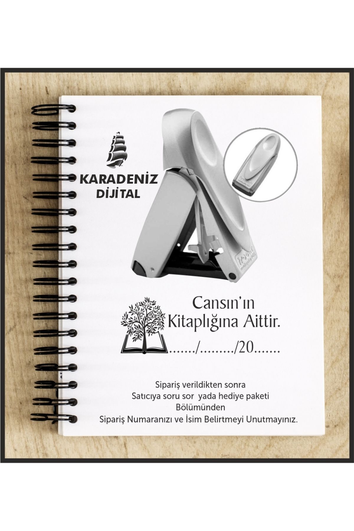 KARADENİZ DİJİTAL KİTAP KAŞESİ - KÜTÜPHANE KAŞESİ ve KİŞİYE ÖZEL KAŞE 9411 111