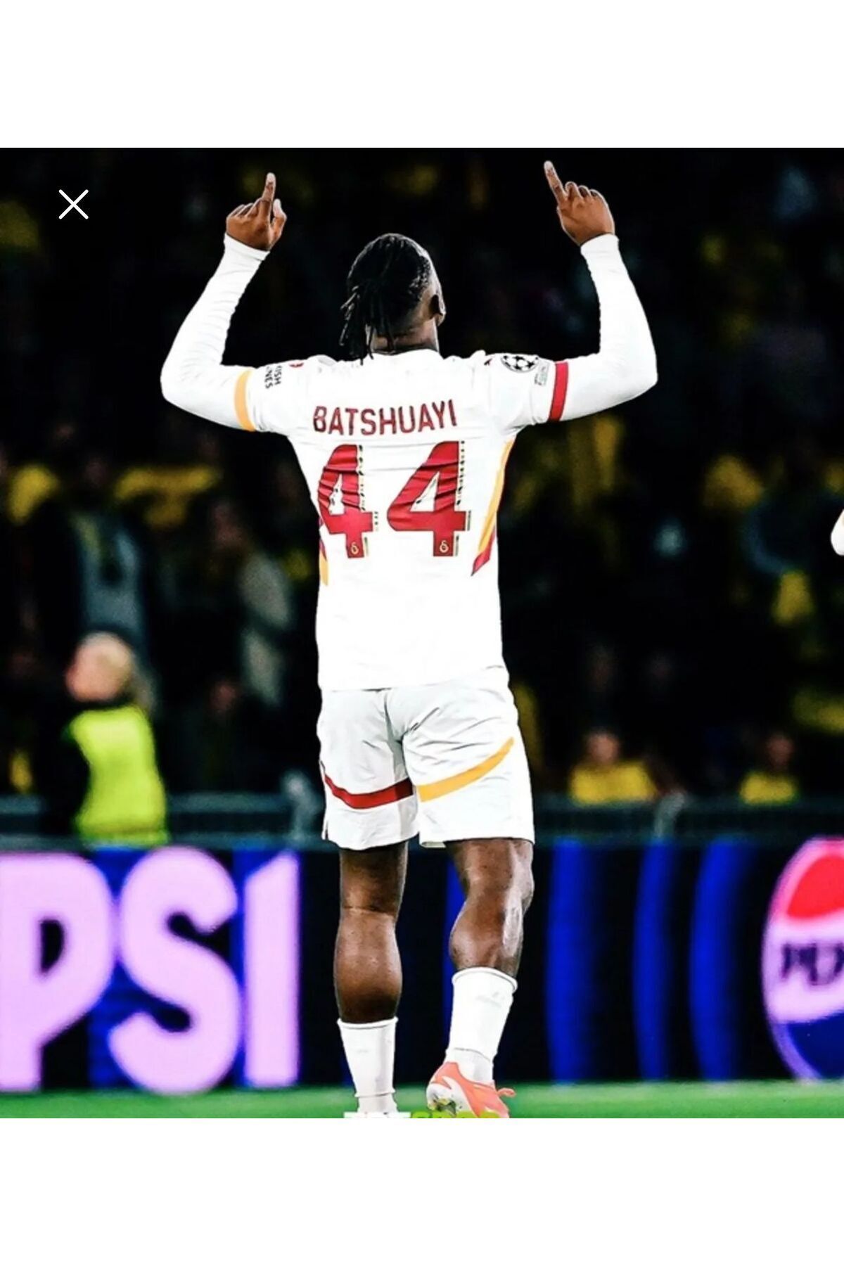 Alaturka Mix 2024/25'Gâlâtasarây'Michy Batshuayi' 44 Deplasman Beyaz Forması Spor Sweatshirt