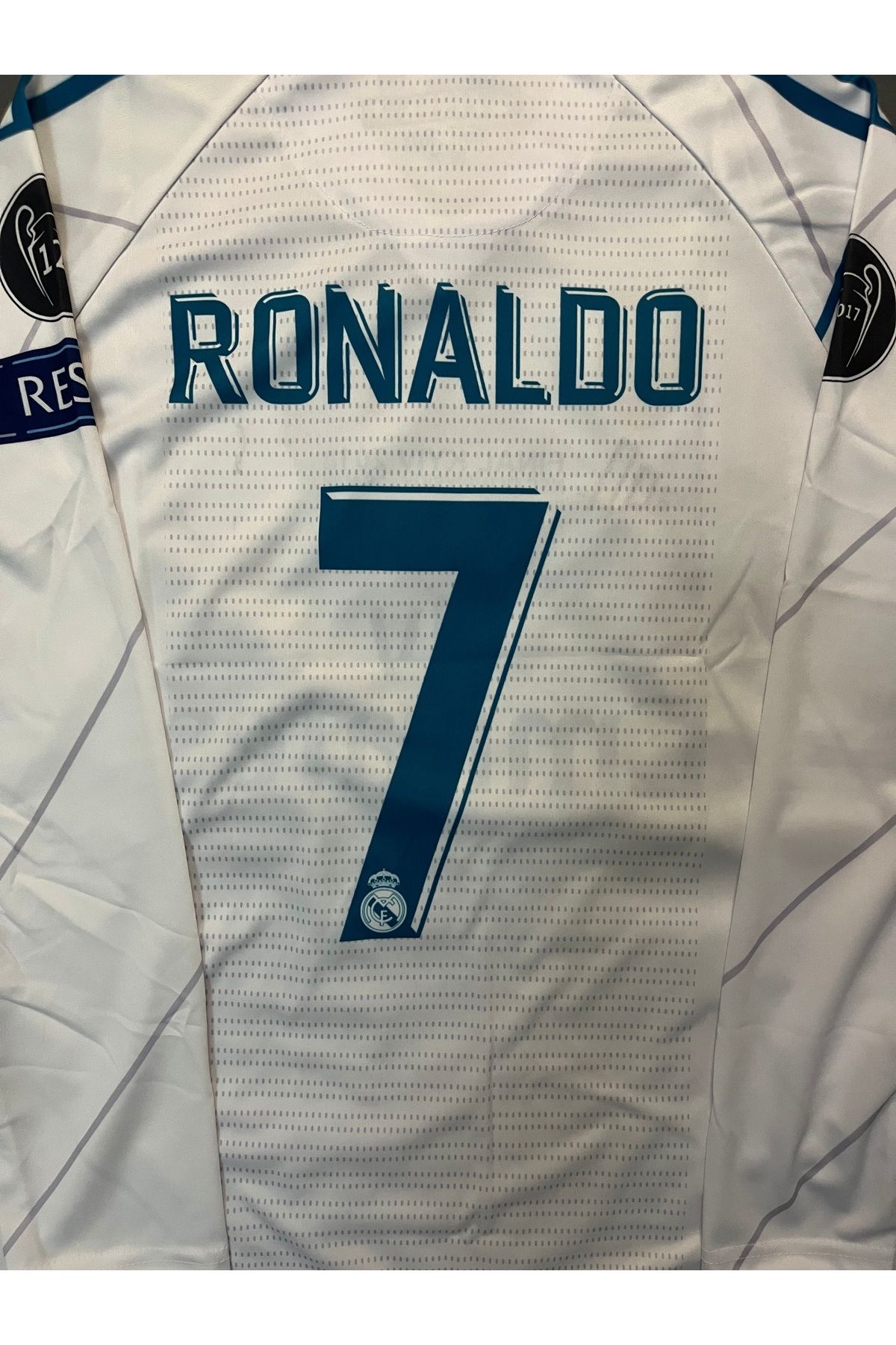 JANJON STAR Ronaldo Madrid Beyaz Renk Kiev Finali Uzun Kollu Forma / R.Madrid Ronaldo