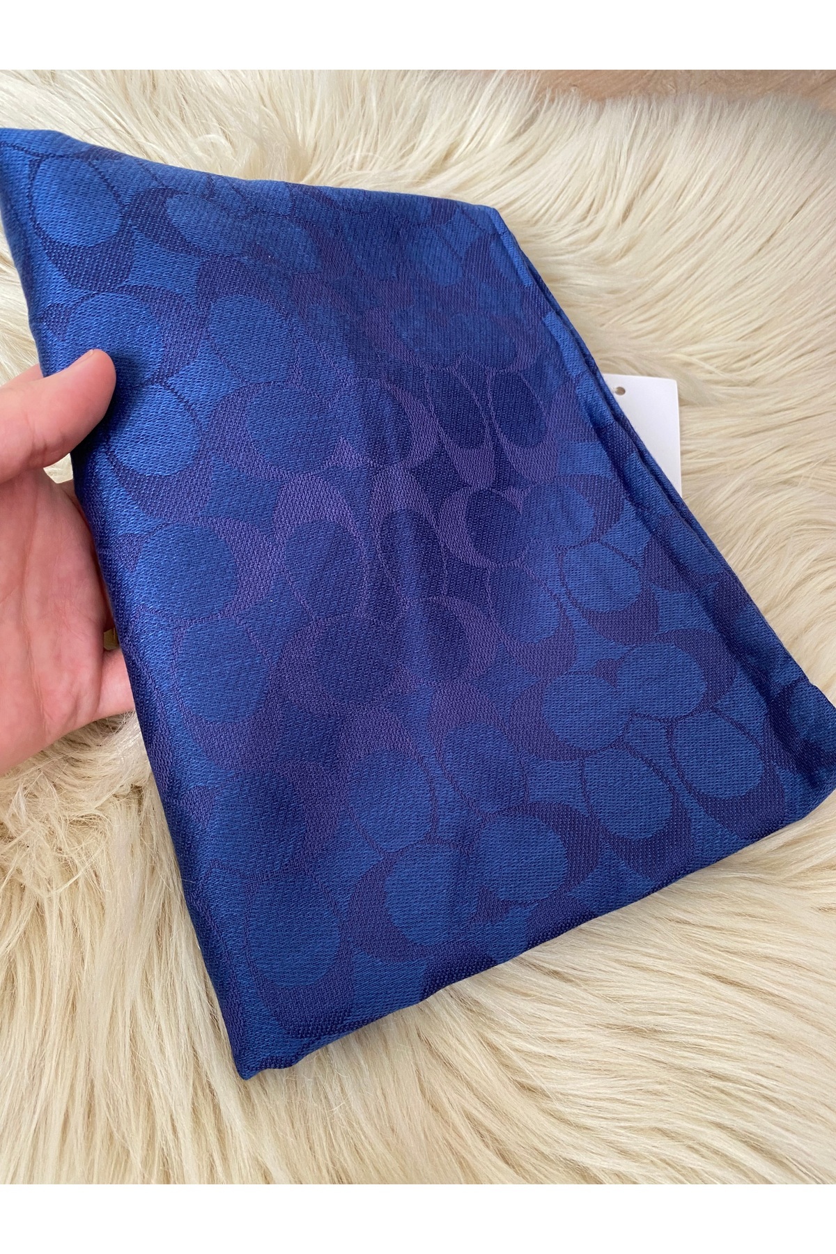 Mina Şal-Saks-Laci C Patterned Cashmere Silk Shawl 3