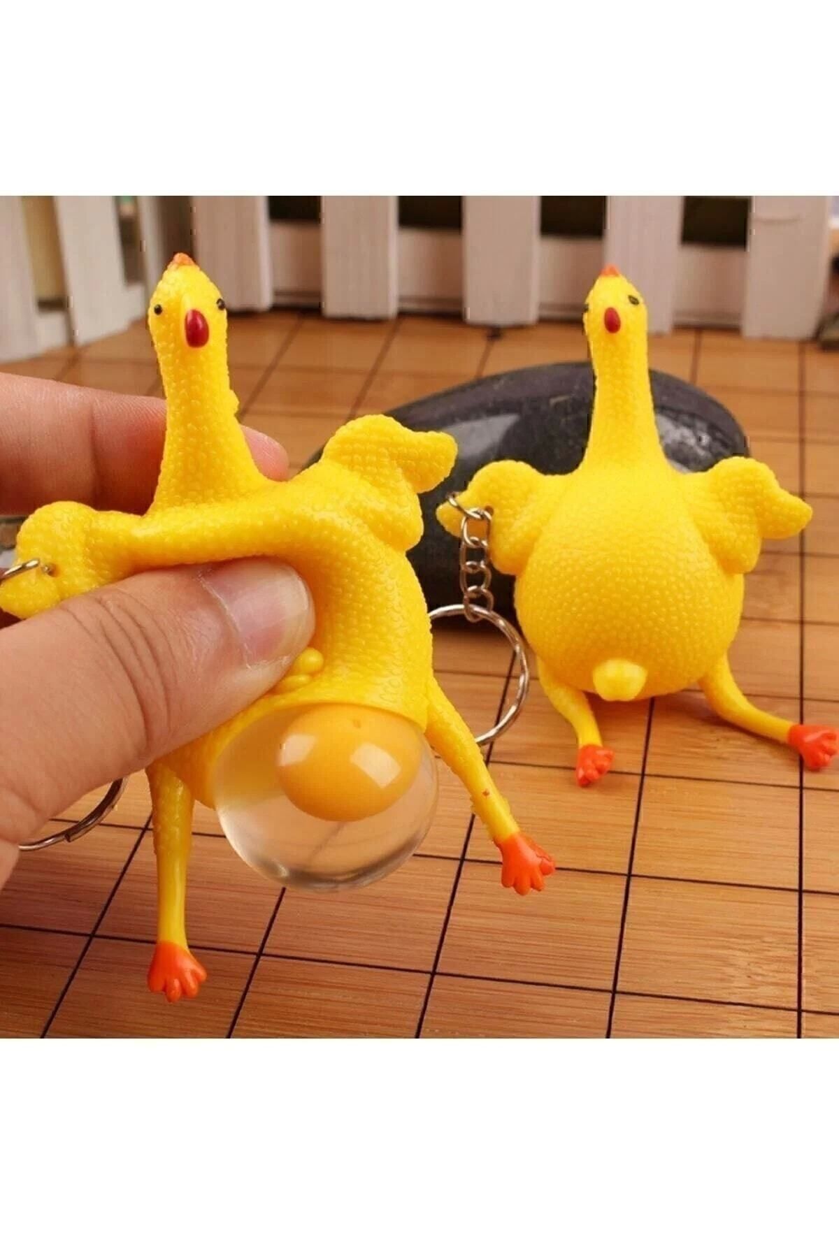 ema Squishy Yumurtlayan Tavuk Anahtarlık Çanta Ve Cüzdan Süsü Hediyelik Popit