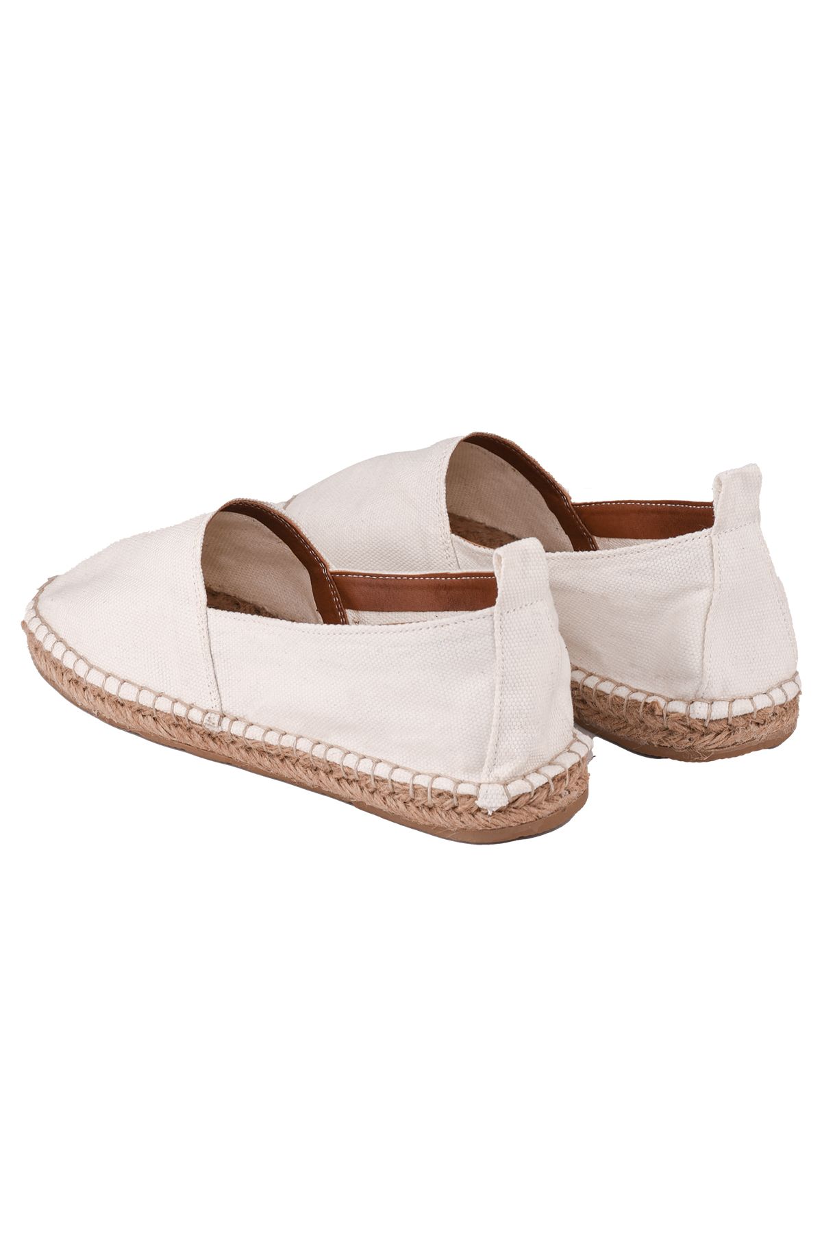 Streetfly-Handmade Straw Sole White Women's Espadrille 4