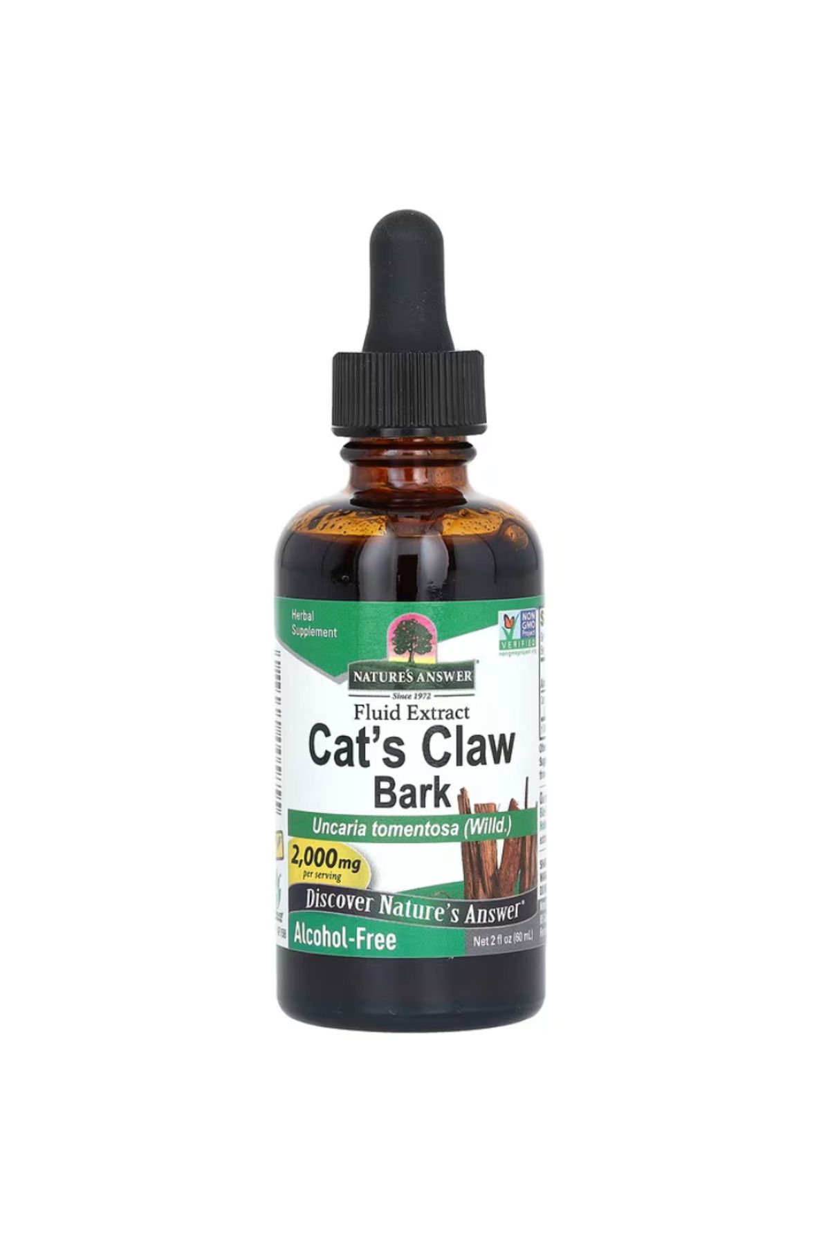 Natures Answer Cat's Claw Bark, Alcohol-Free, 2,000 Mg, 2 Fl Oz (60 Ml) vr544