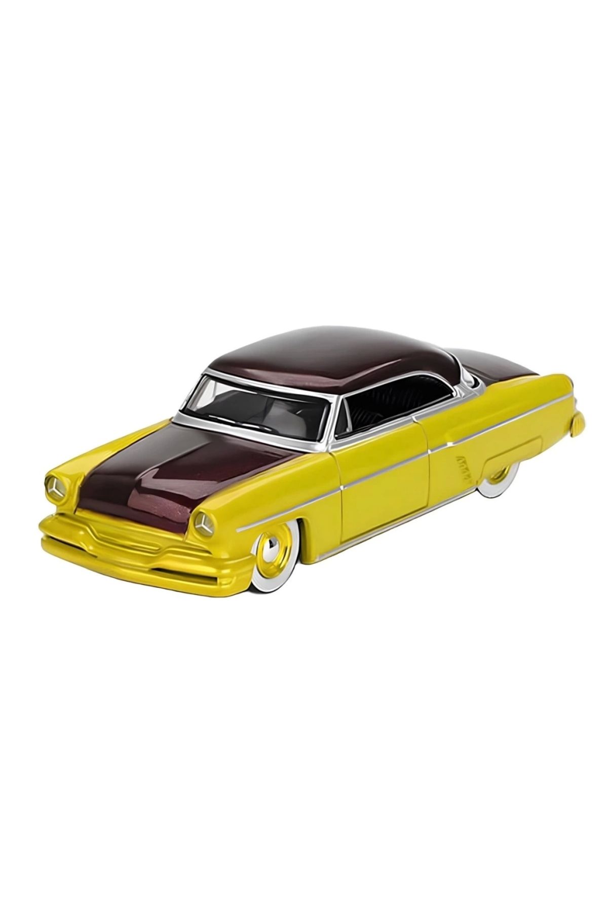 SYNOPE Çocuk Mini GT 1/64 Lincoln Capri Hot Rod 1954 Lime Yellow