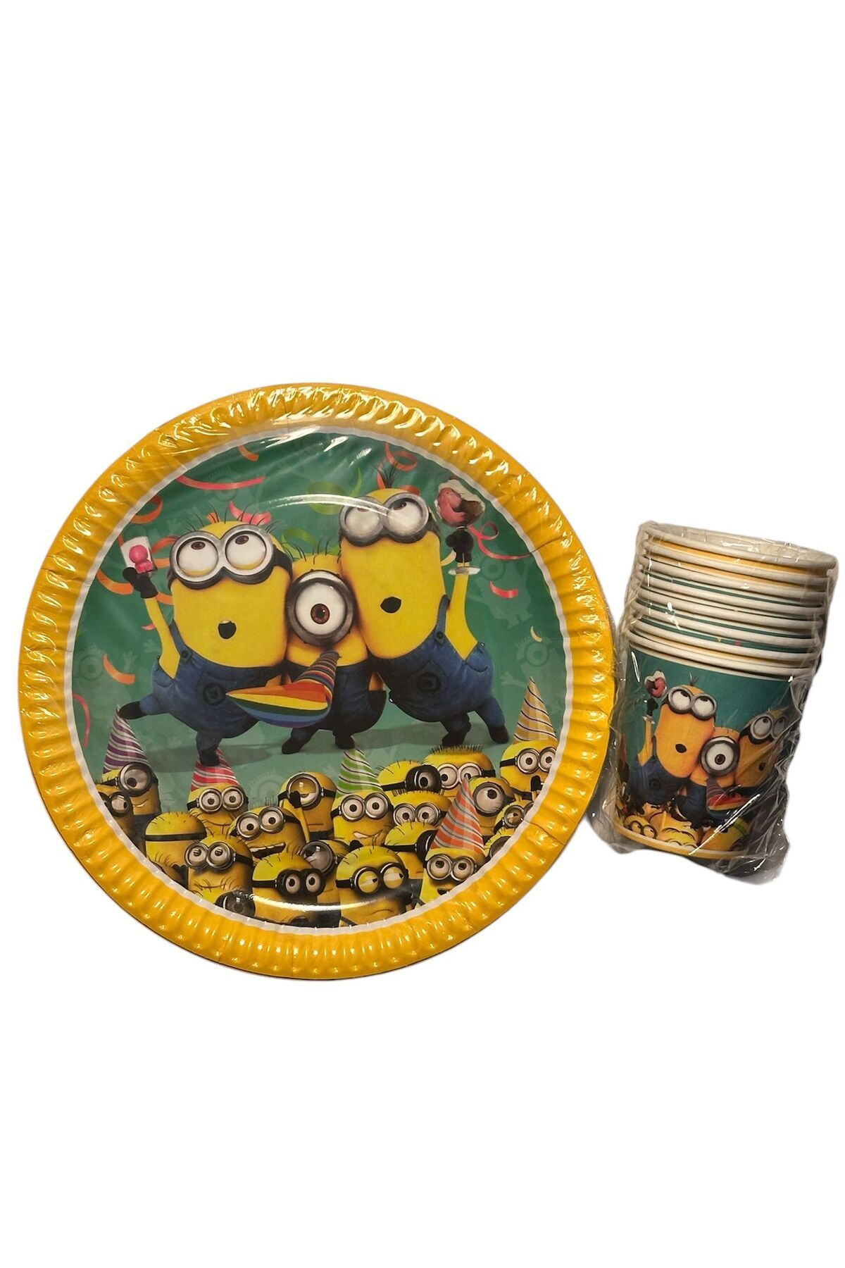 Cadde Süs Minion Temalı Tabak Bardak 8’li Set