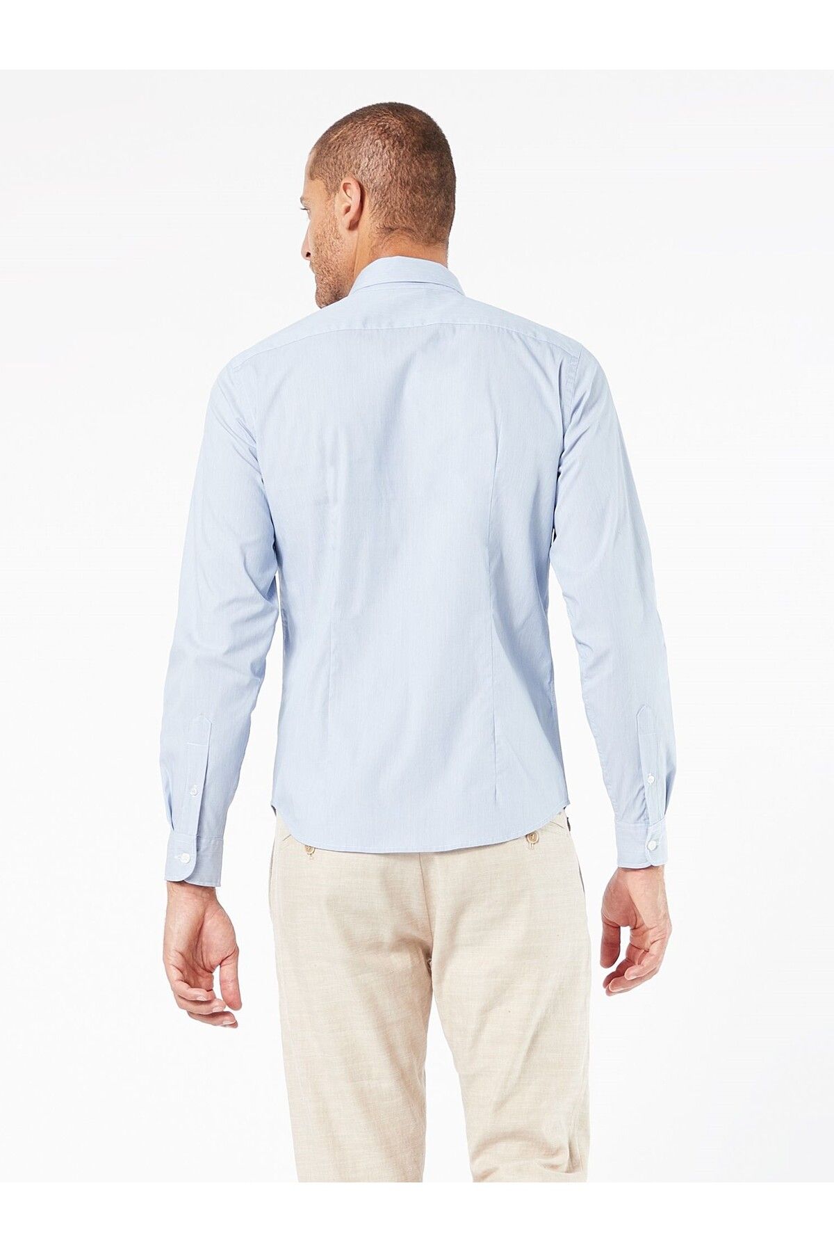 Dockers-قميص رجالي أزرق مناسب بشكل منتظم 28836-0001 7