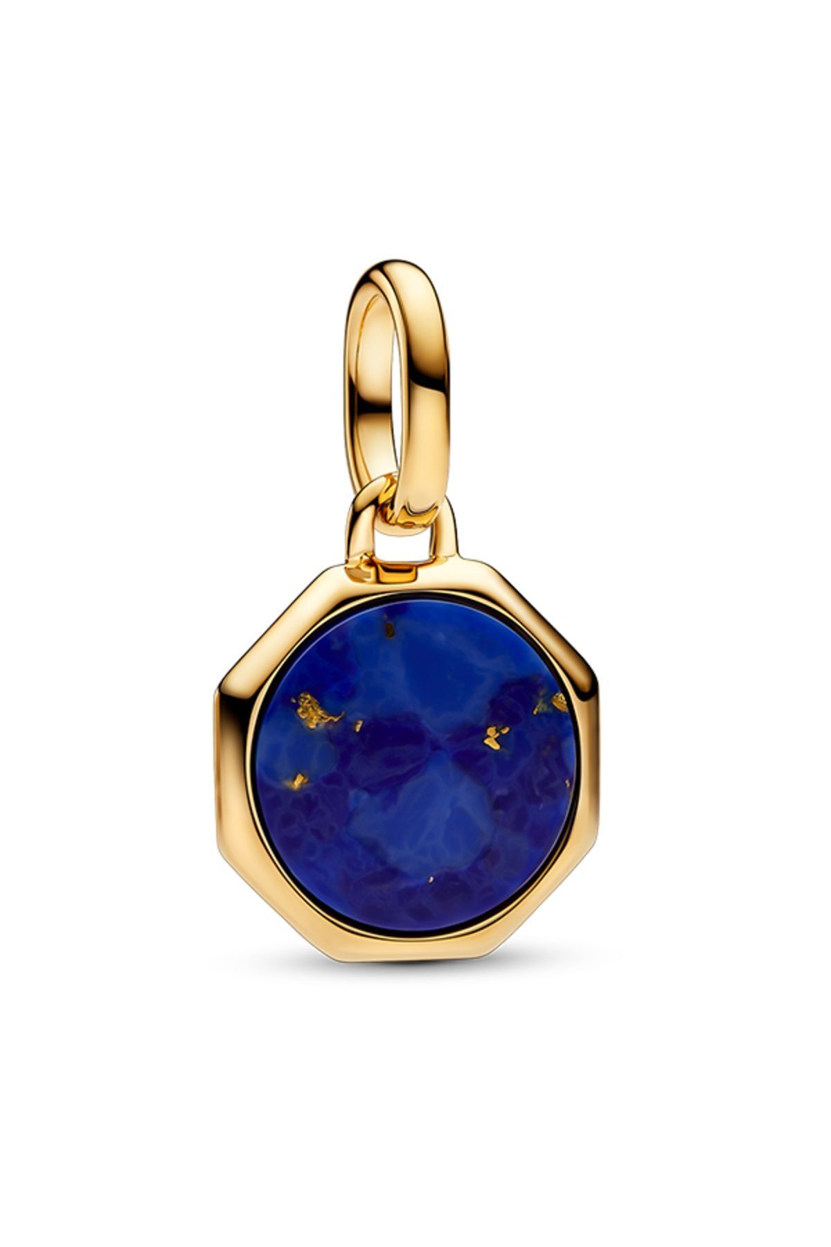 Text Processable Dark Blue Mini Medallion Charm