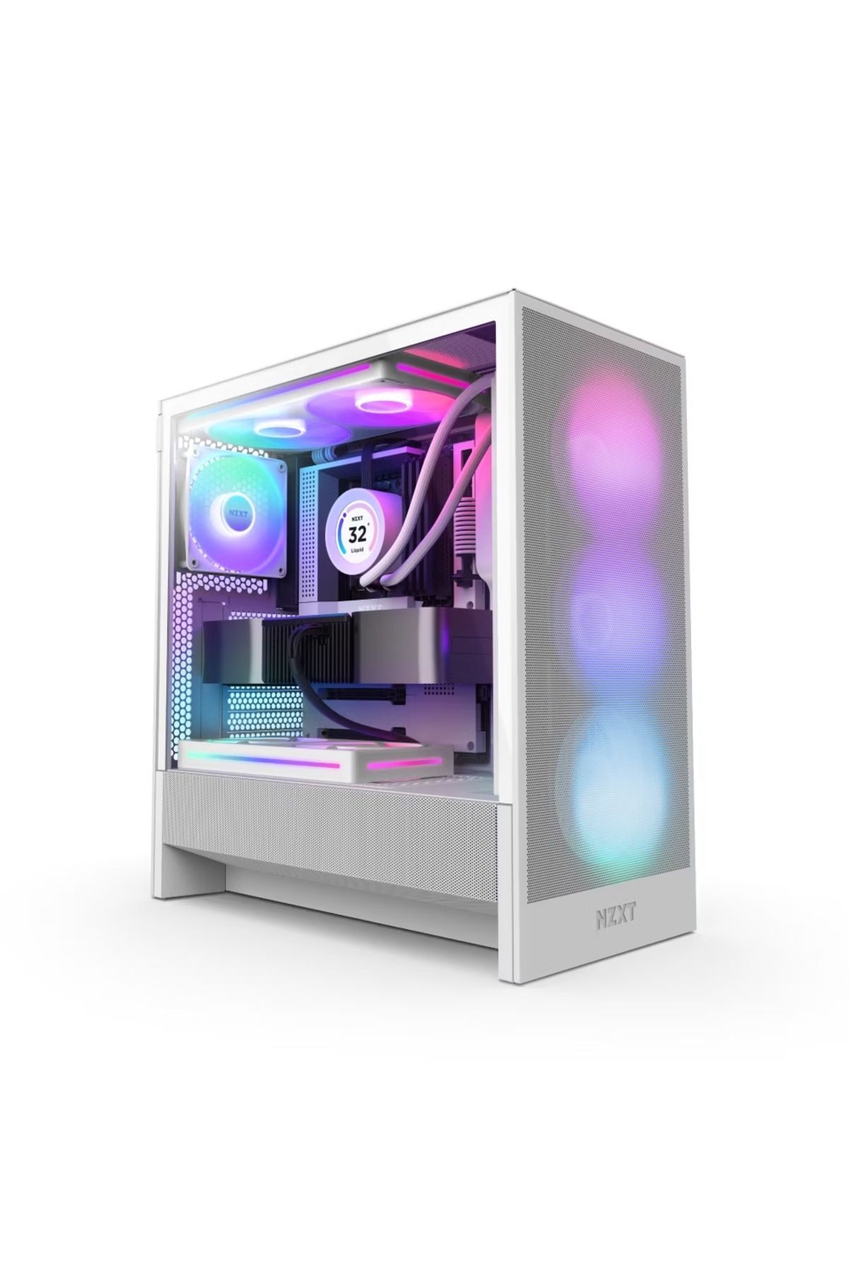 Nzxt H Series H5 Flow RGB CC-H52FW-R1 Beyaz ATX Mid Tower Gaming (Oyuncu) Kasa (2024)