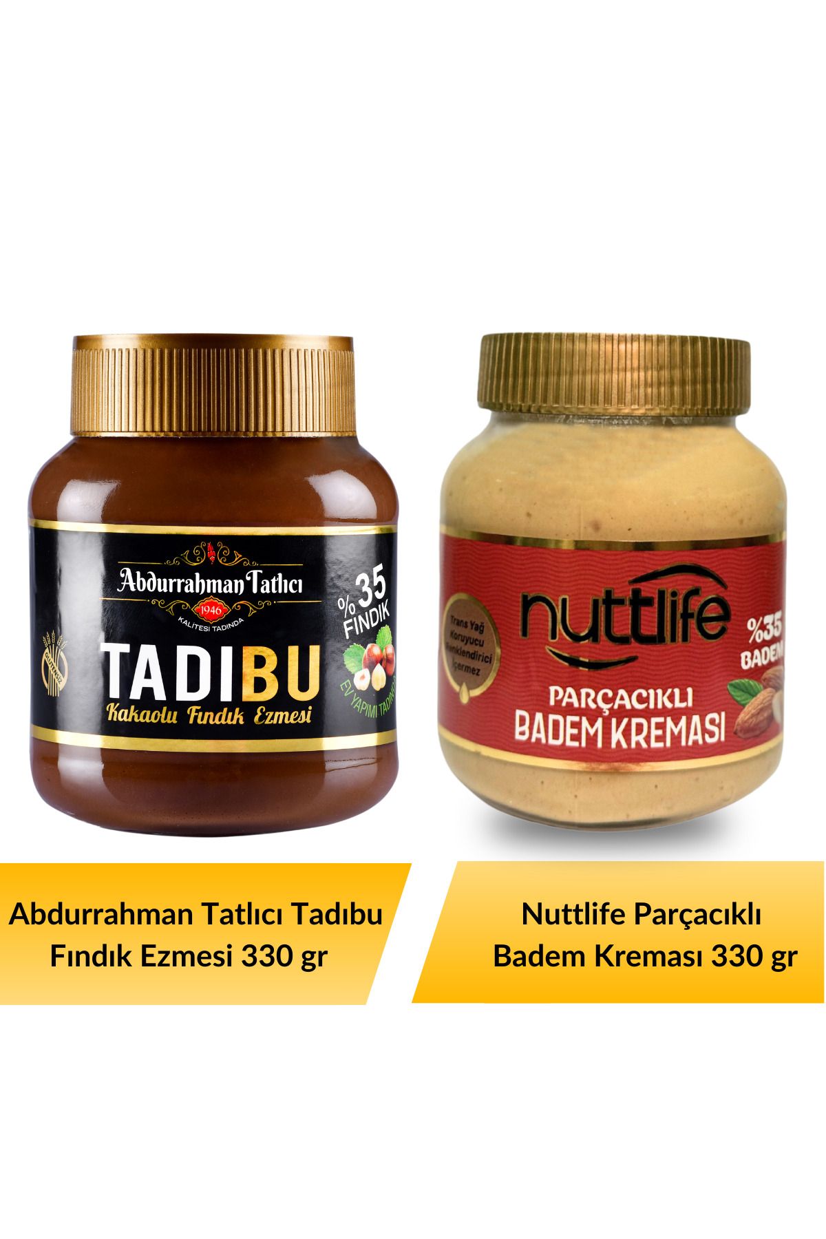 Abdurrahman Tatlıcı Abdurrahman Tatlıcı Tadıbu 330 gr+ Nuttlife Parçacıklı Badem Kreması 330 gr