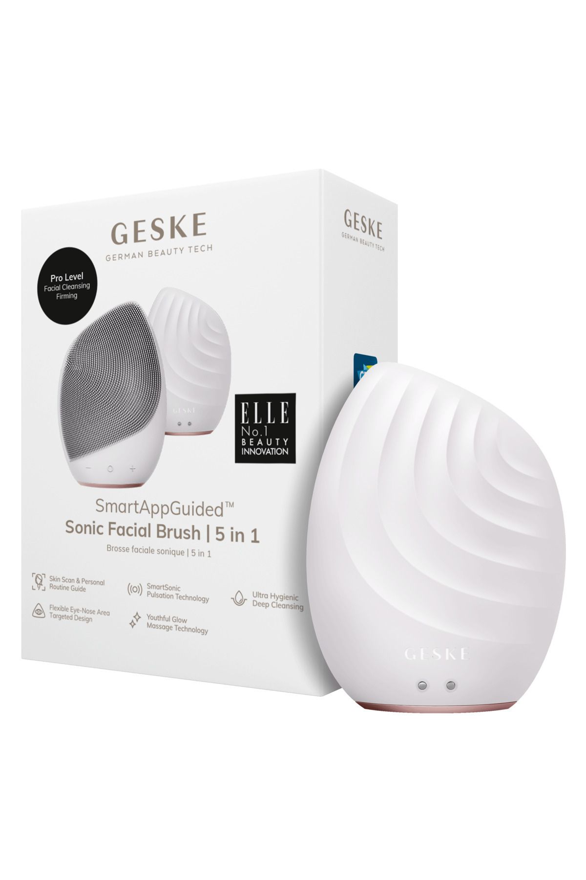 Geske SmartAppGuided Sonic Facial Brush | 5 in 1