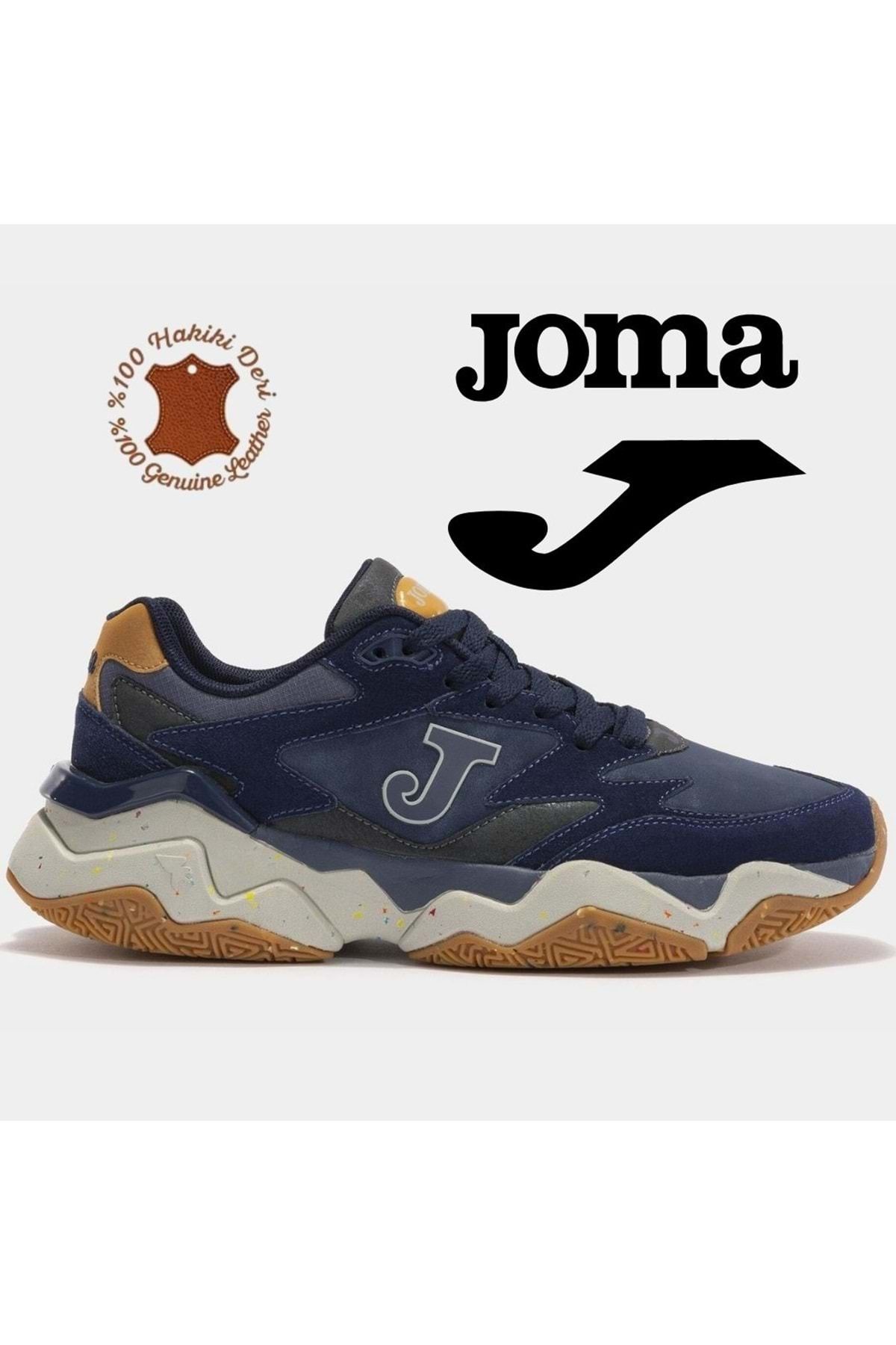 Kids Club Shoes Joma C-1400 Hakiki Deri Sneaker Unisex Spor Ayakkabı LACİVERT