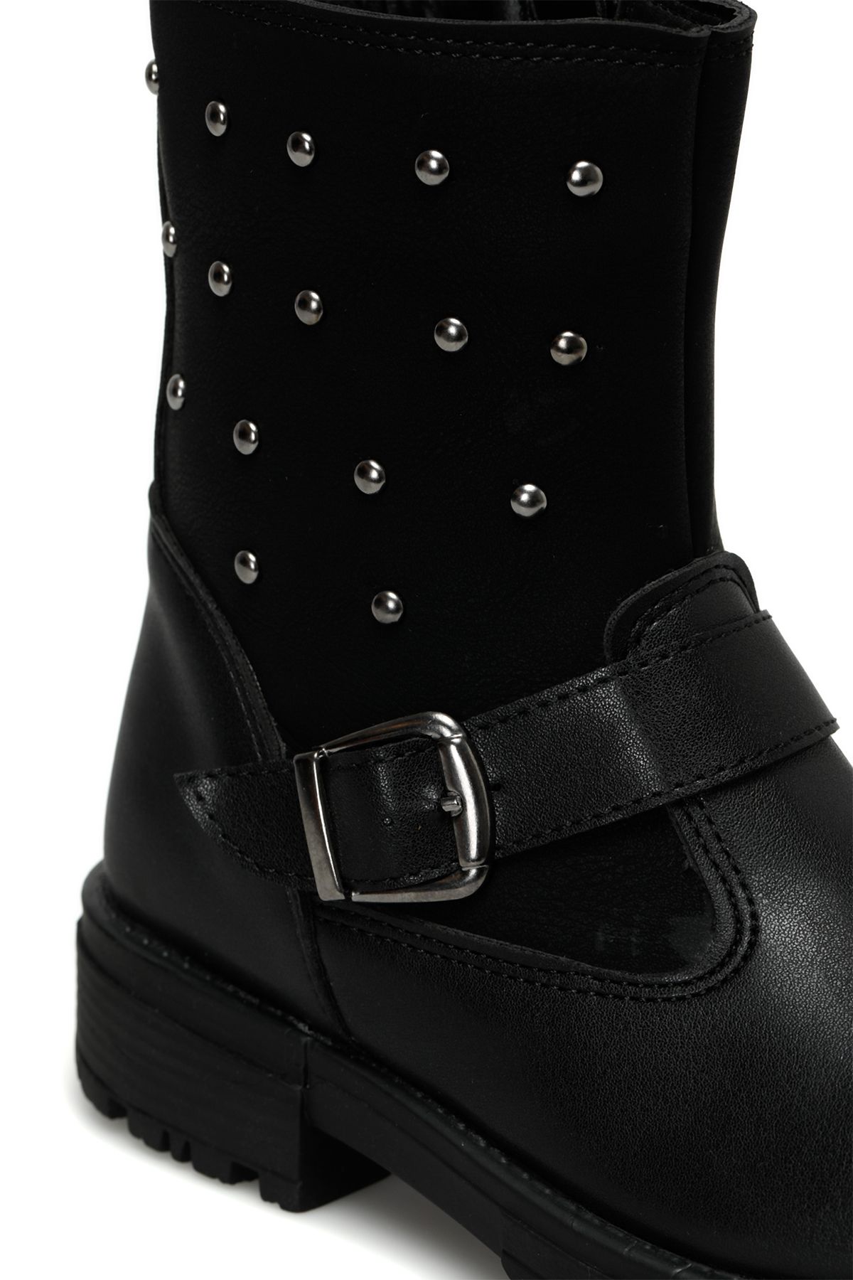 SEVENTEEN-3PR schwarze Biker-Stiefel für Mädchen 7