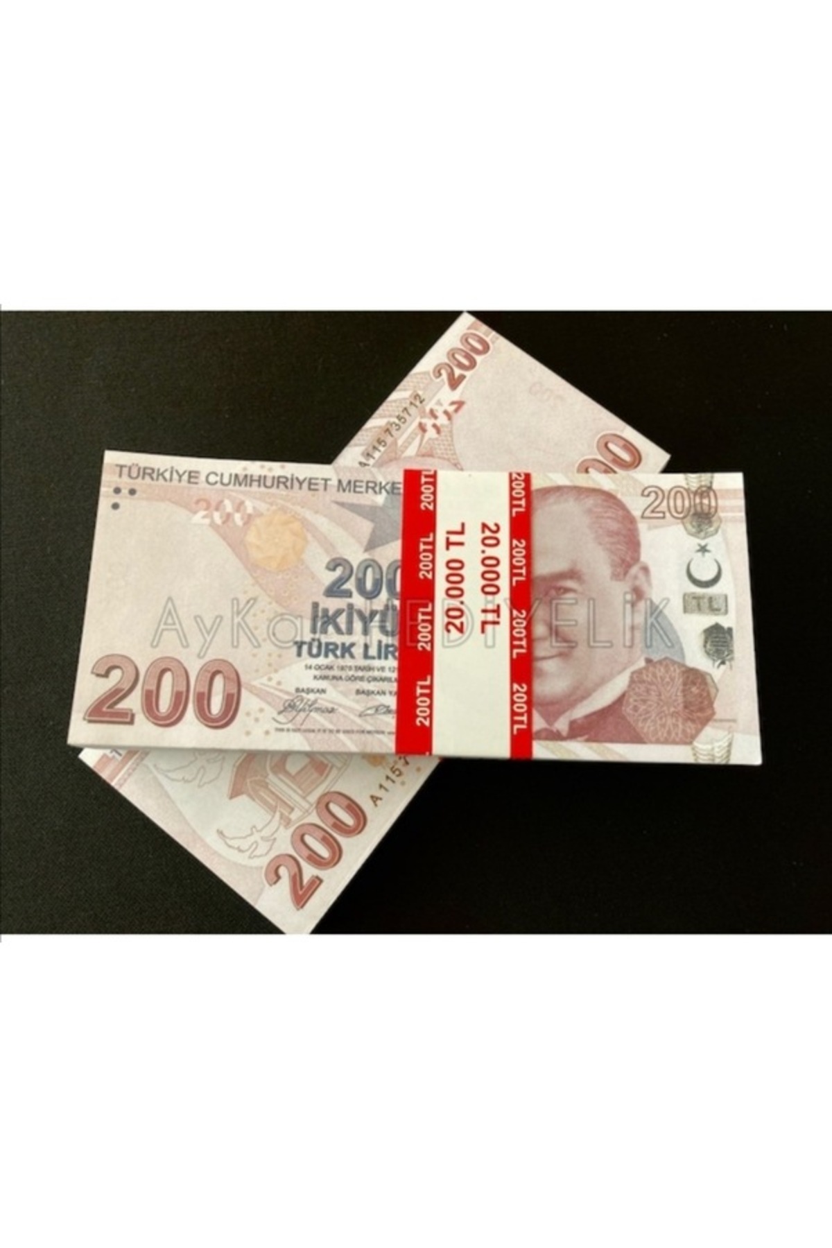 Köy Tohumları 1000 Adet 10 Deste 200 TL Geçersiz Eğlence Düğün Parası Nişan  Sünnet Asker Kınası Şaka Parası