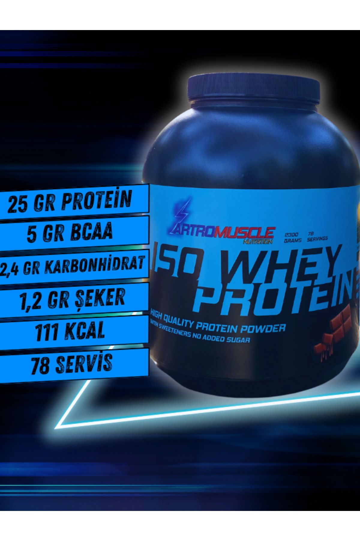 Artro Muscle Nutrition Artromuscle Nutrition Izole Whey Protein Tozu 2300 gr Çikolata Aromalı