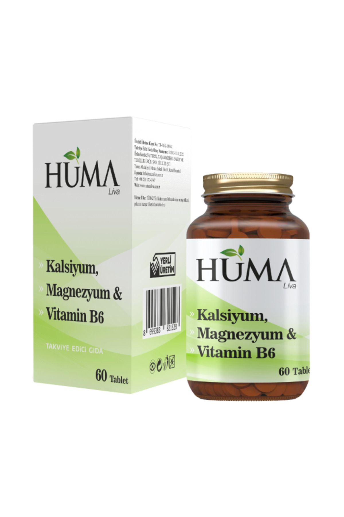 naturalive Kalsiyum, Magnezyum Vitamin B6 60 tablet