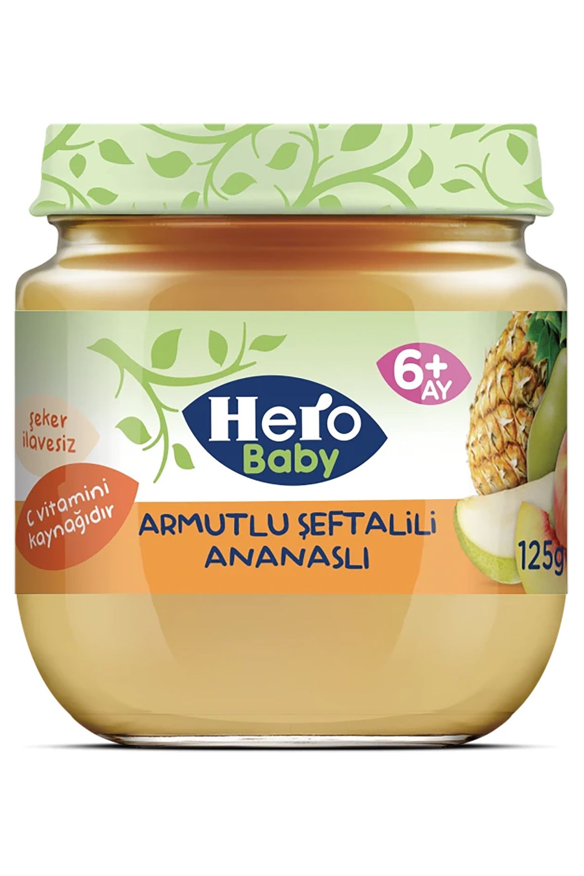 Hero Baby Armutlu Şeftalili Ananaslı Kavanoz Mama 120 gr