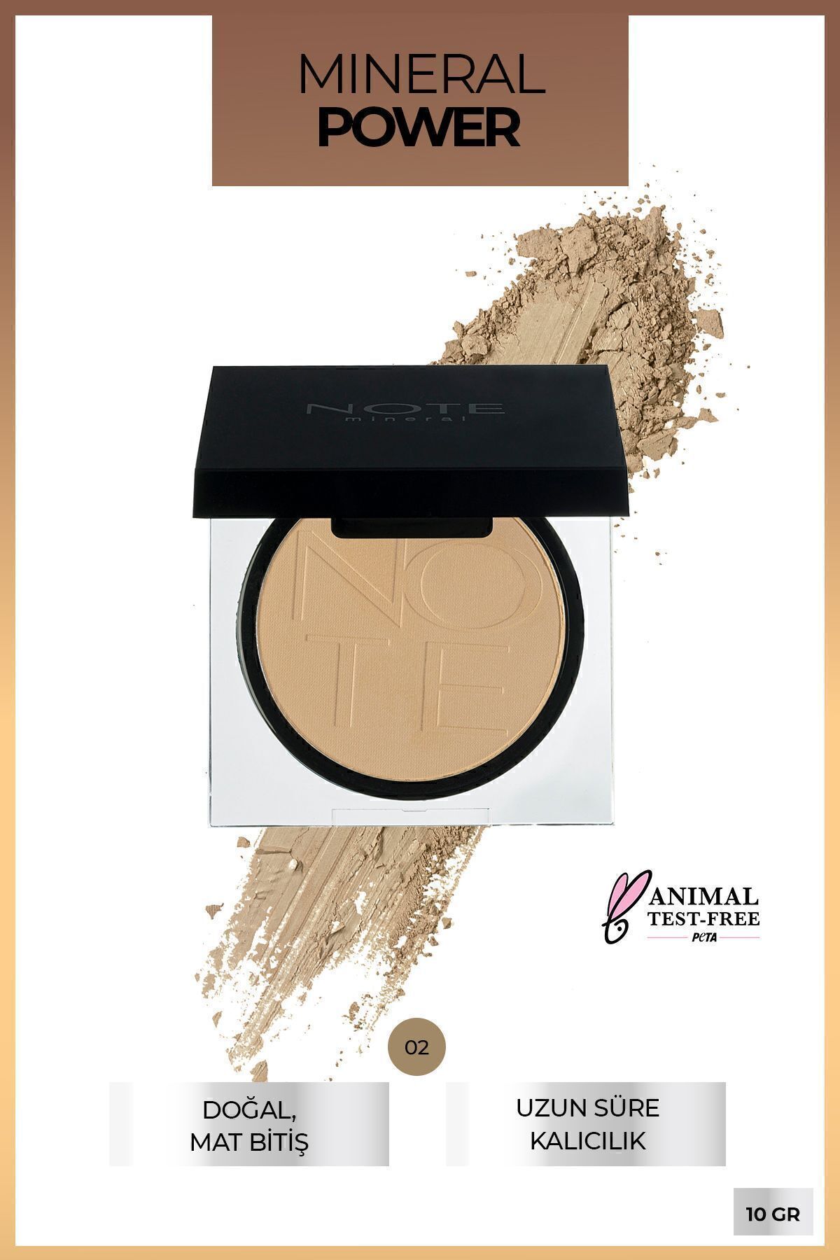 Note Cosmetics 02 Orta Açık Mineral Powder Mat Bitişli Toz Yüz Pudrası PUDRA20