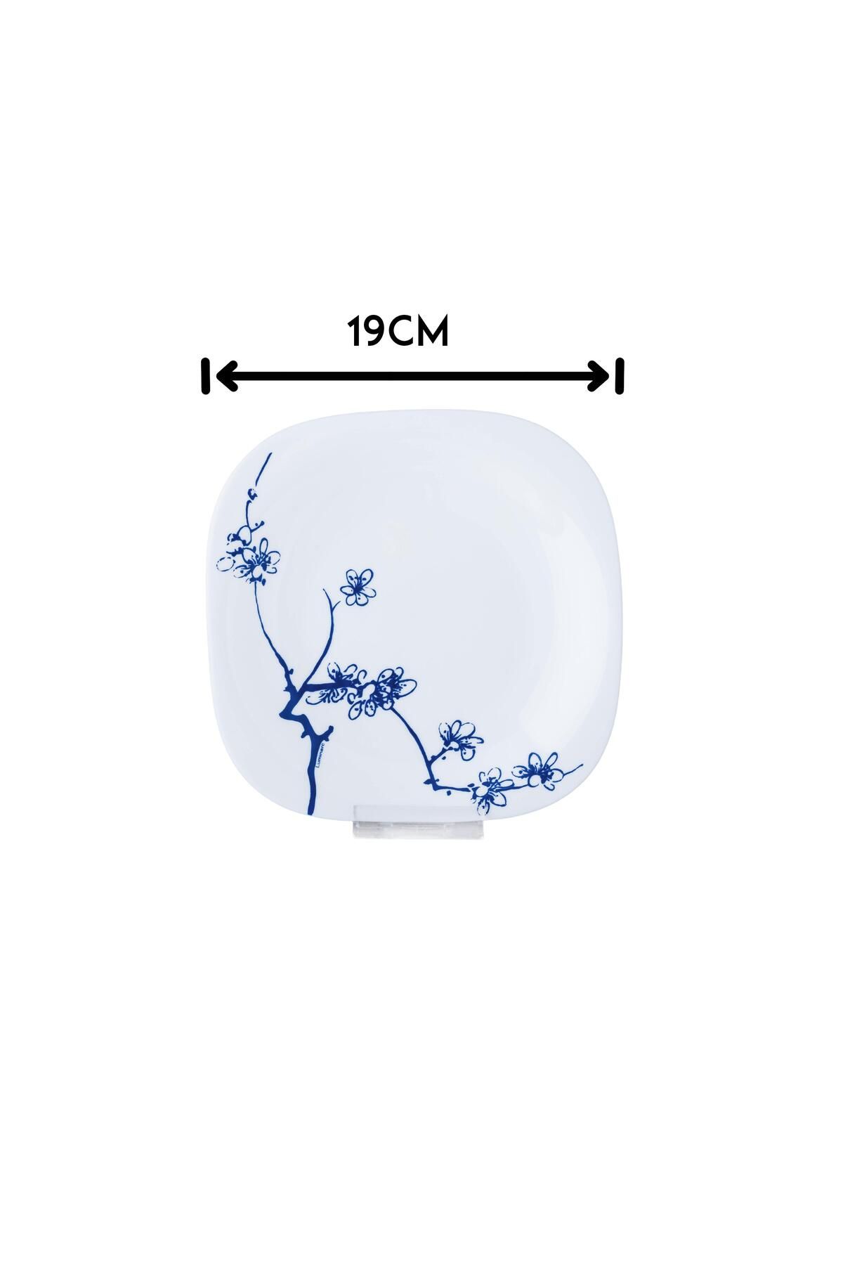 Dania-A set of plates for serving square arcopal desserts and fruits, 6 pieces, size 19 cm 3