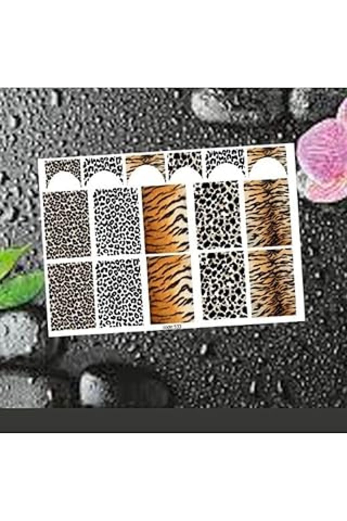 YTT Marketing Leopar Desenli Tırnak Dövmesi Tırnak Tattoo Nail Art Tırnak Sticker