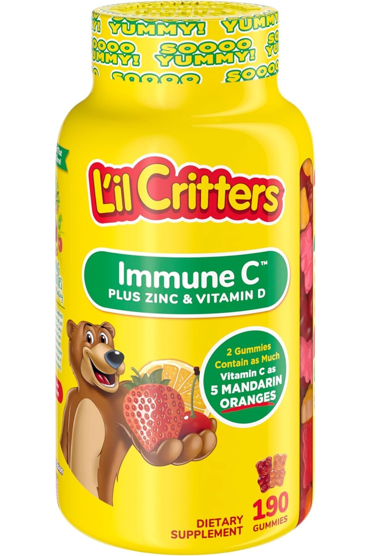 Lil Critters Immune C Plus Zinc & Vitamin D 190 Gummies