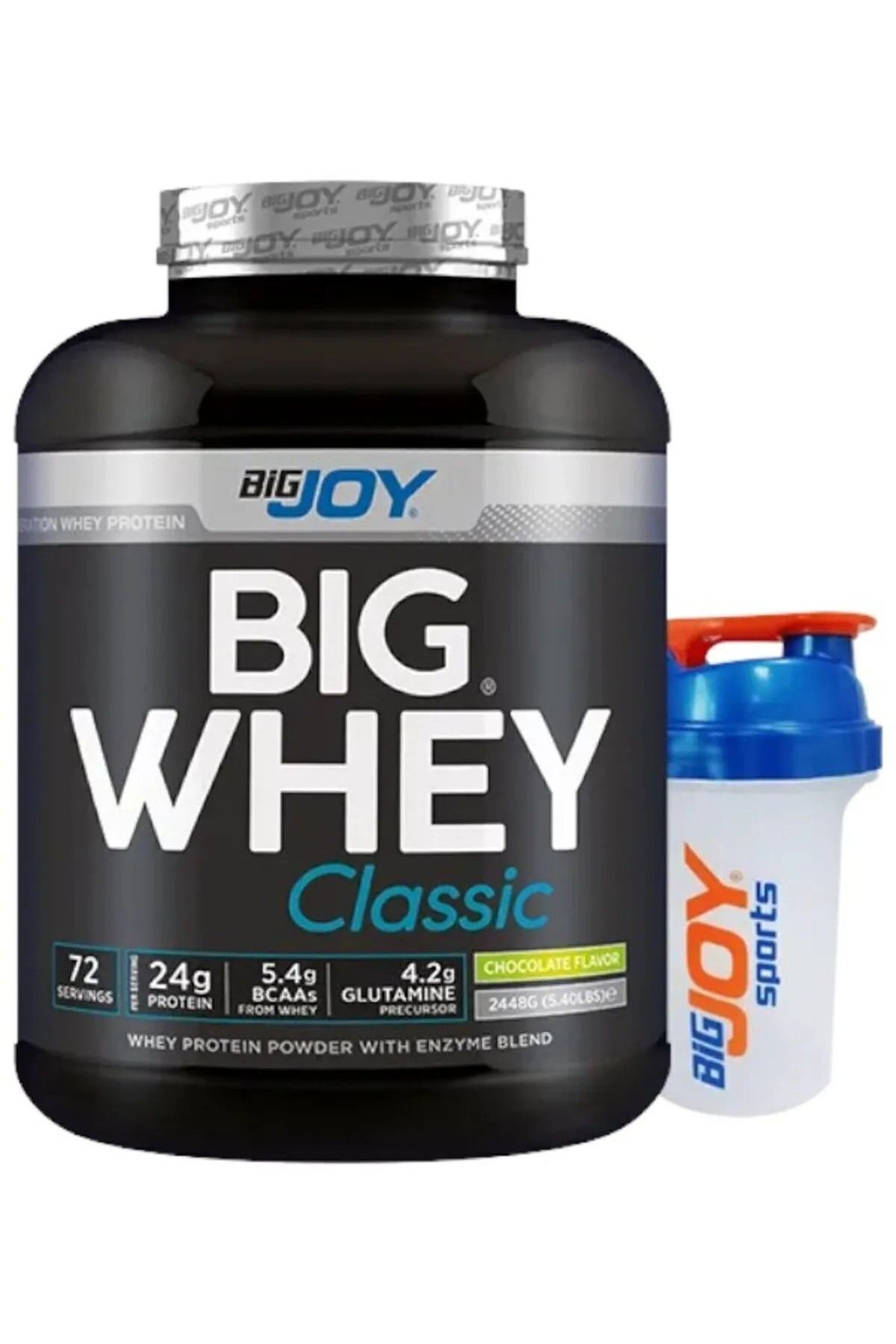 Bigjoy Sports Big Whey Classic Çikolata Aromalı Protein Tozu 72 Servis 2448 gr Sindirim Enzimi Ilaveli-1