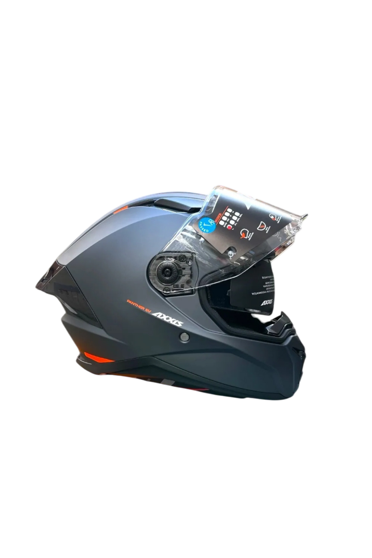 Axxis Panther SV Solid A2 Matt Titanium Güneş Vizörlü Full Face