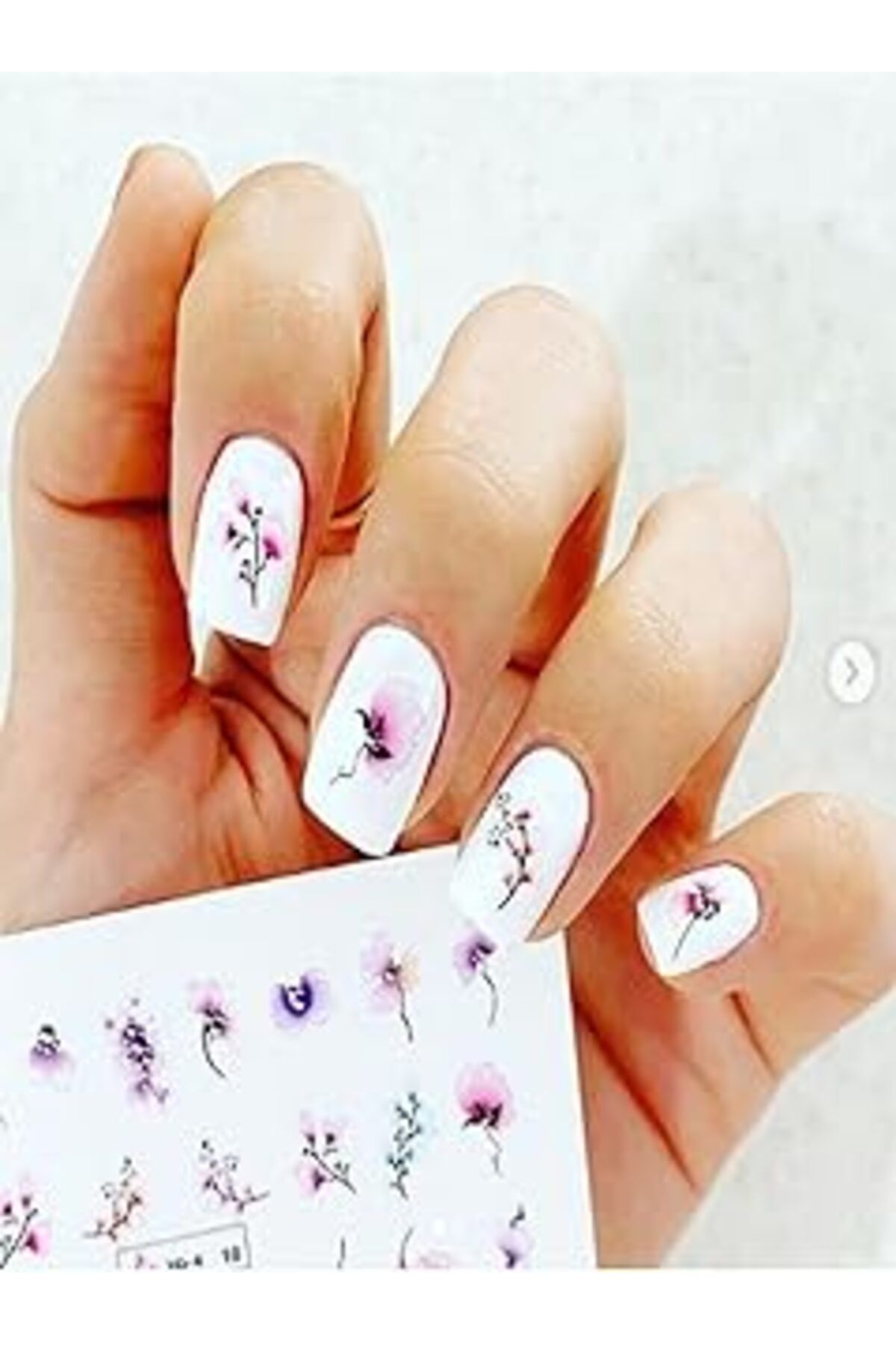 YTT Marketing Ilk Bahar Çiçek Gul Desenli Tırnak Dövmesi Tırnak Tattoo Nail Art Tırnak Sticker Scanm165