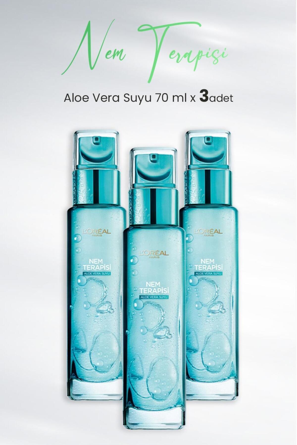 L'Oreal Paris Nem Terapisi Aloe Vera Suyu Normalden Karmaya Ciltler 70 ml X 3 Adet