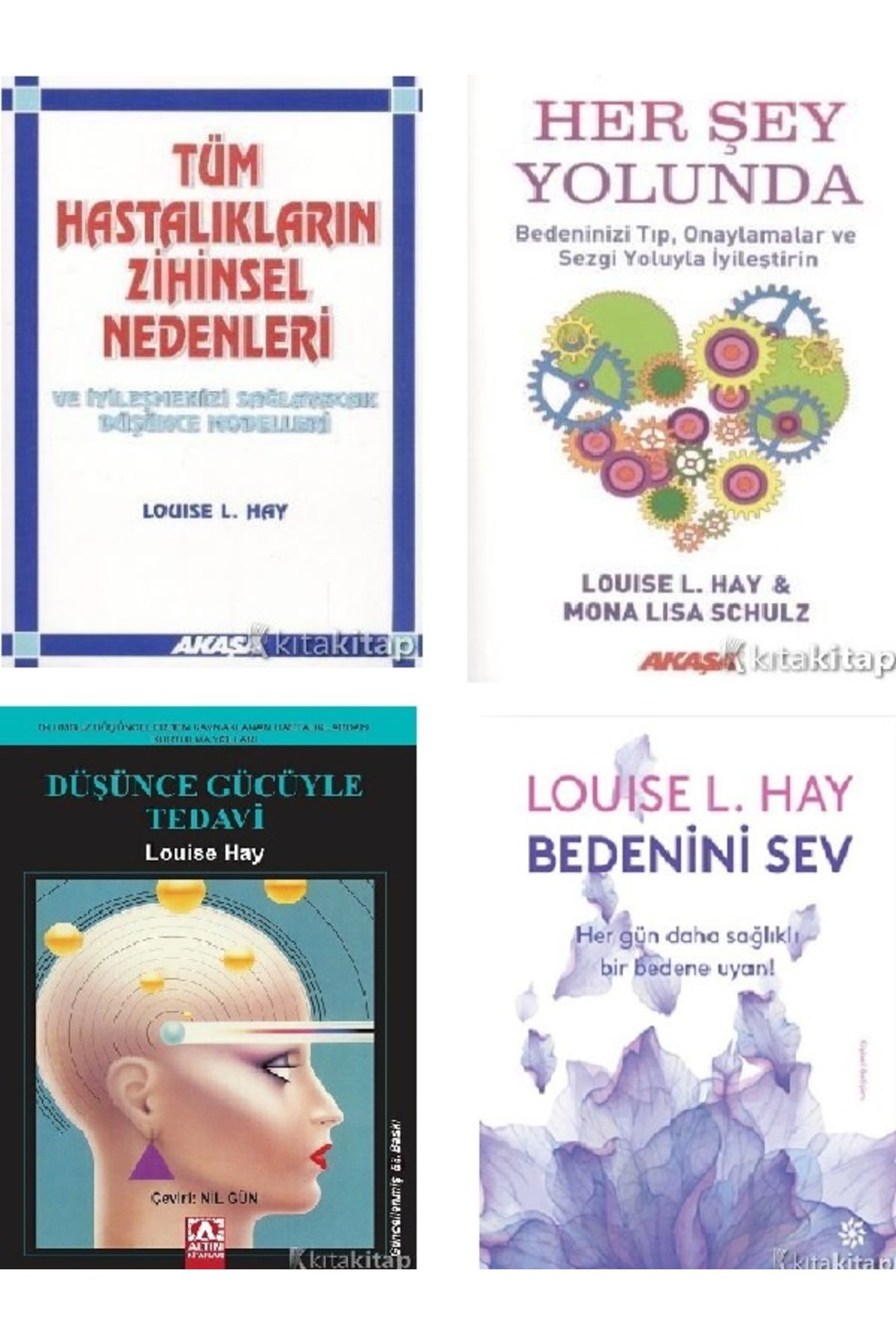 Destek Yayınları Tüm Hastalıkların Zihinsel Nedenleri-Her Şey Yolunda-Düşünce Gücüyle Tedavi-Bedenini Sev 4 KİTAP SET