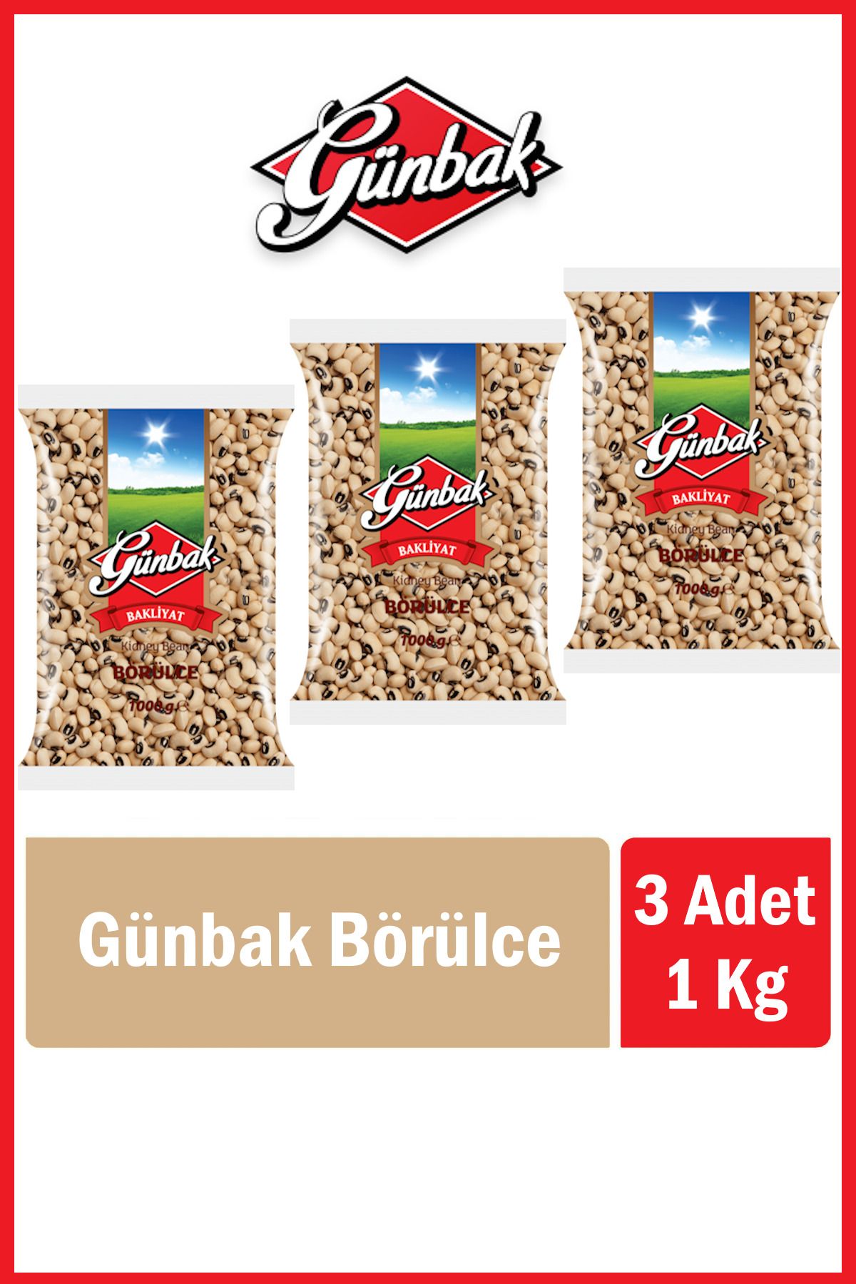 Günbak Börülce 1 Kg x 3 Adet