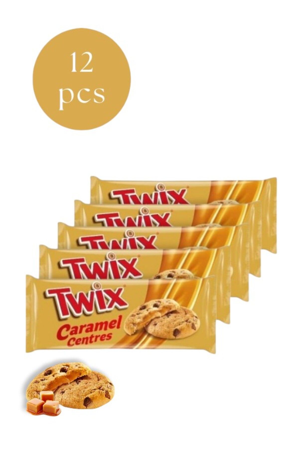 Twix Karamel Dolgulu ve Sütlü Parçacıklı Kurabiye 144 Gr x 12 Adet