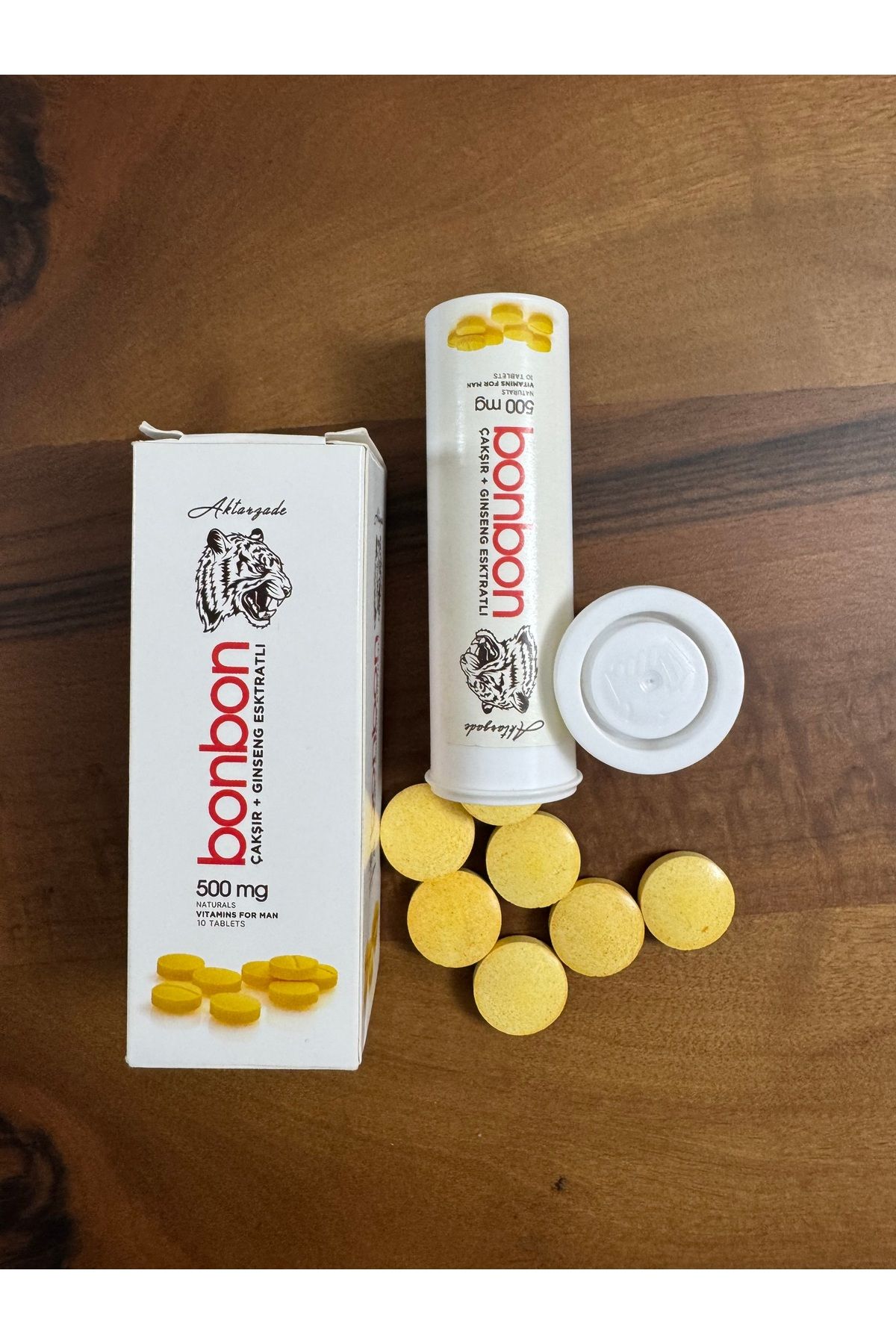 BONBON Çakşır ve ginseng extratlı 500 mglık 10lu forman tablet