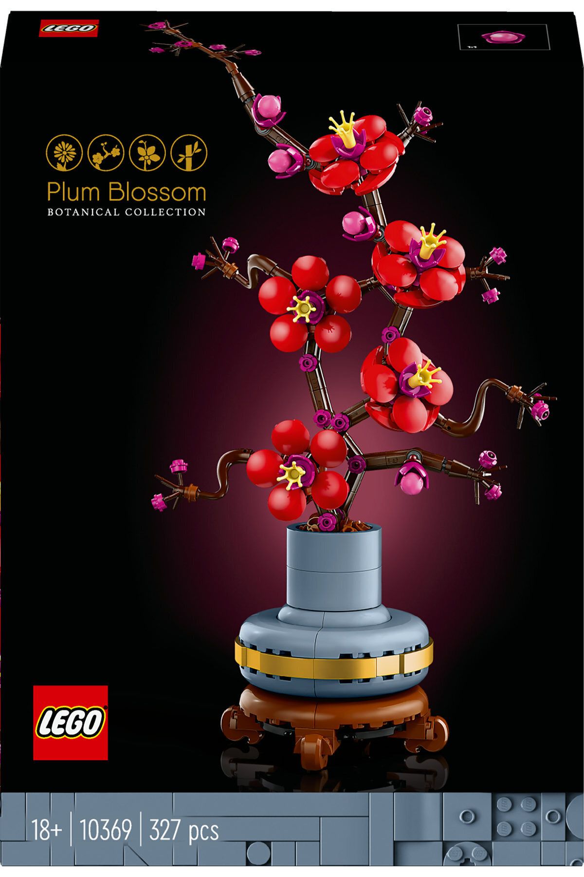 LEGO-® Icons Plum Blossom Flower Decor Display Set 10369 3